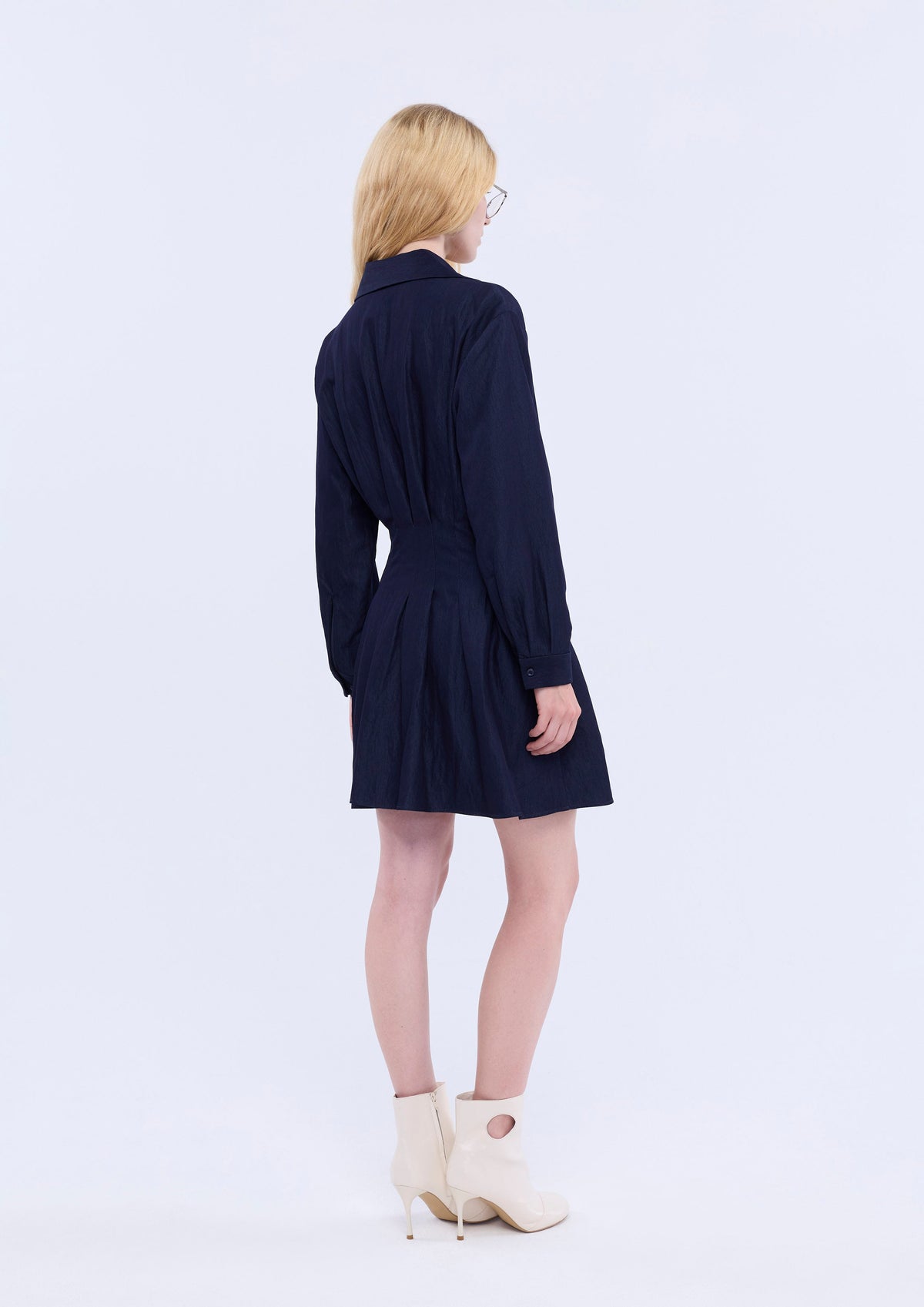 Button Denim Mini Dress