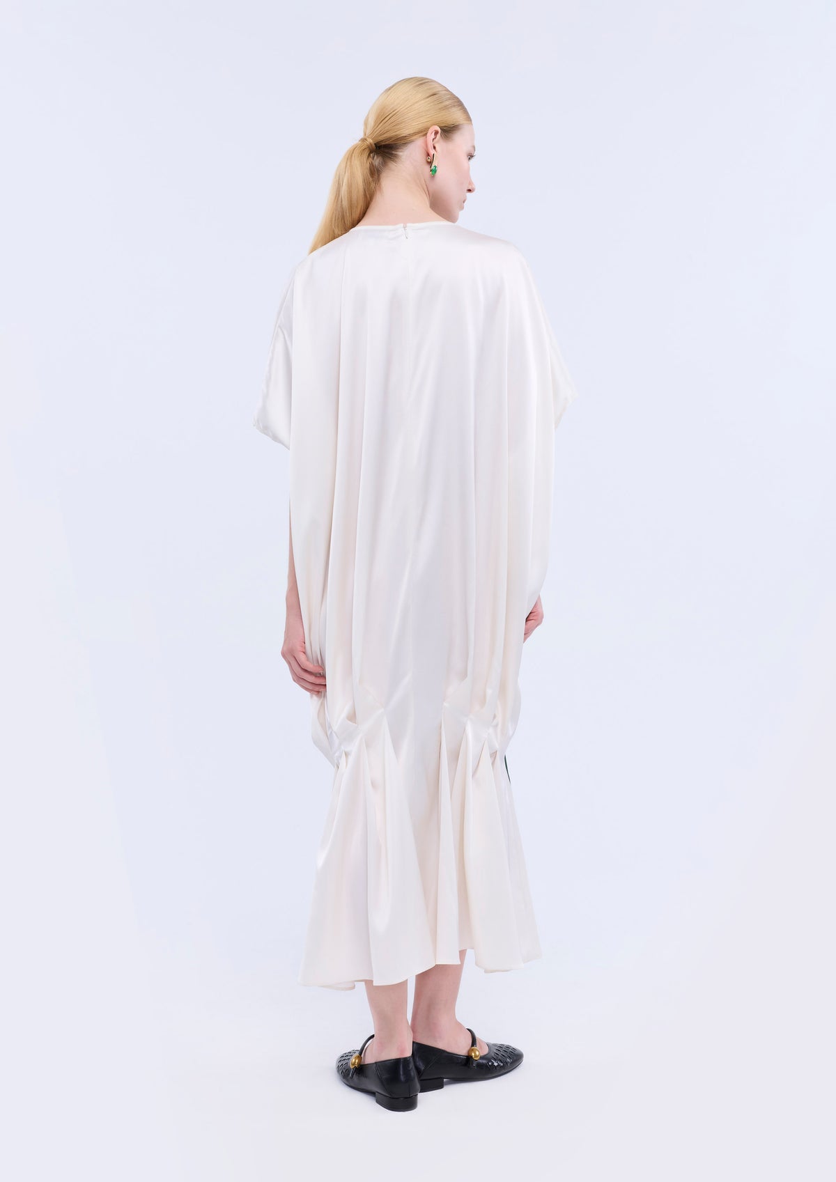 Print Drape Midi Dress