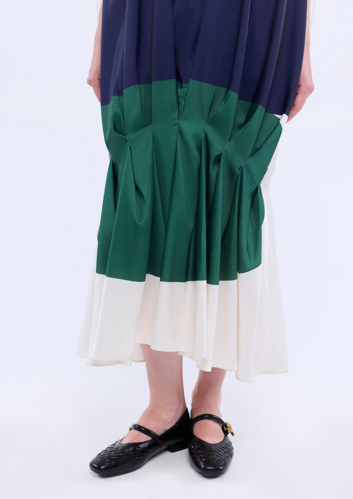 Print Drape Midi Dress