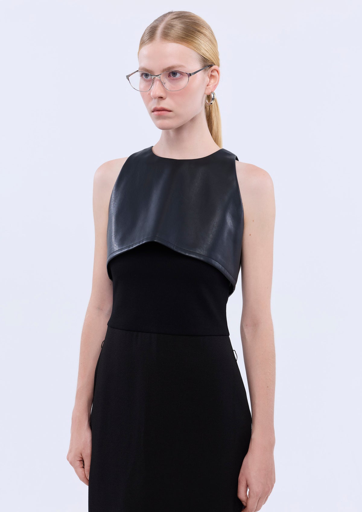 Faux Layered Midi Dress