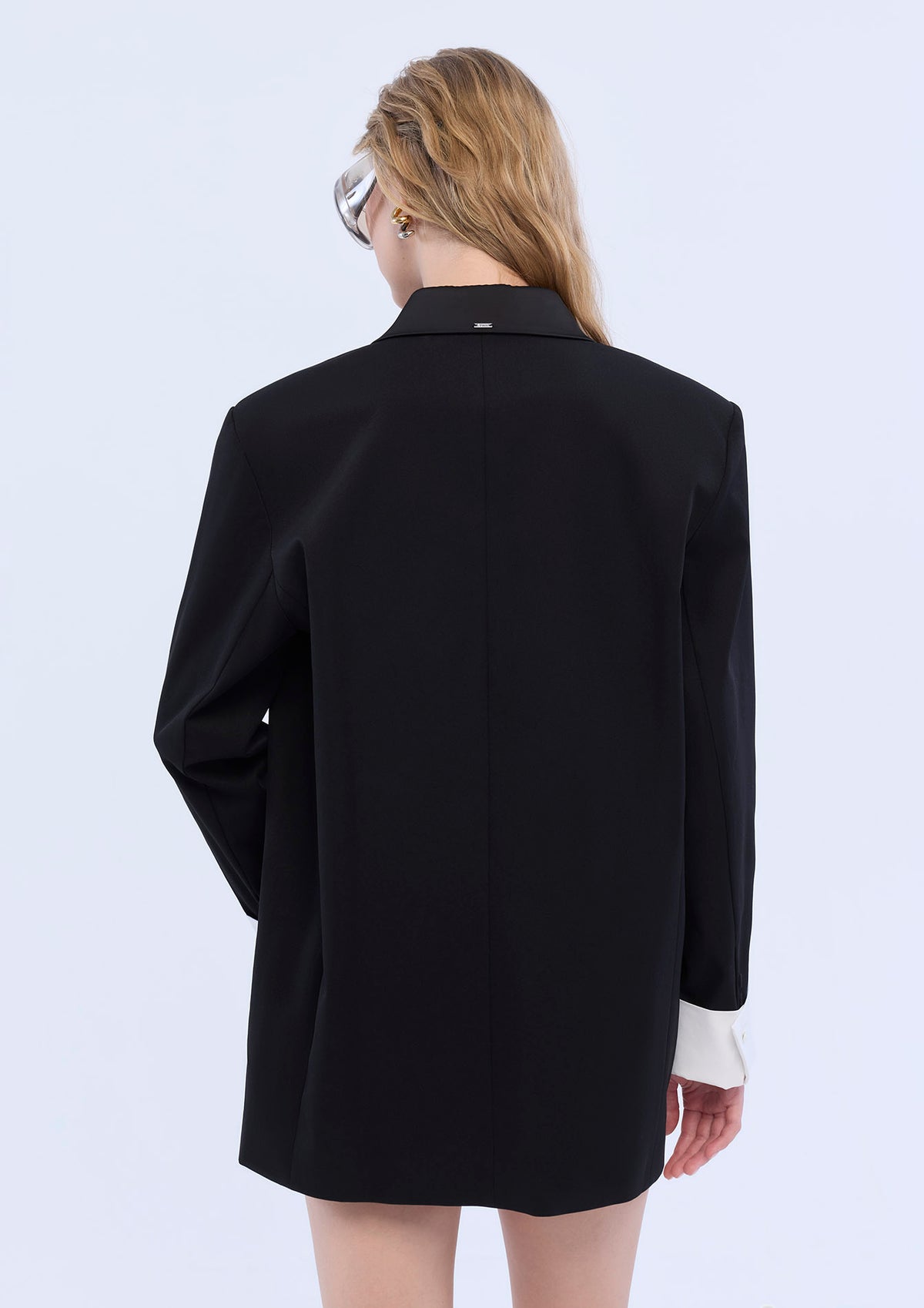 Double Breasted Long Sleeve Oversized Jacket