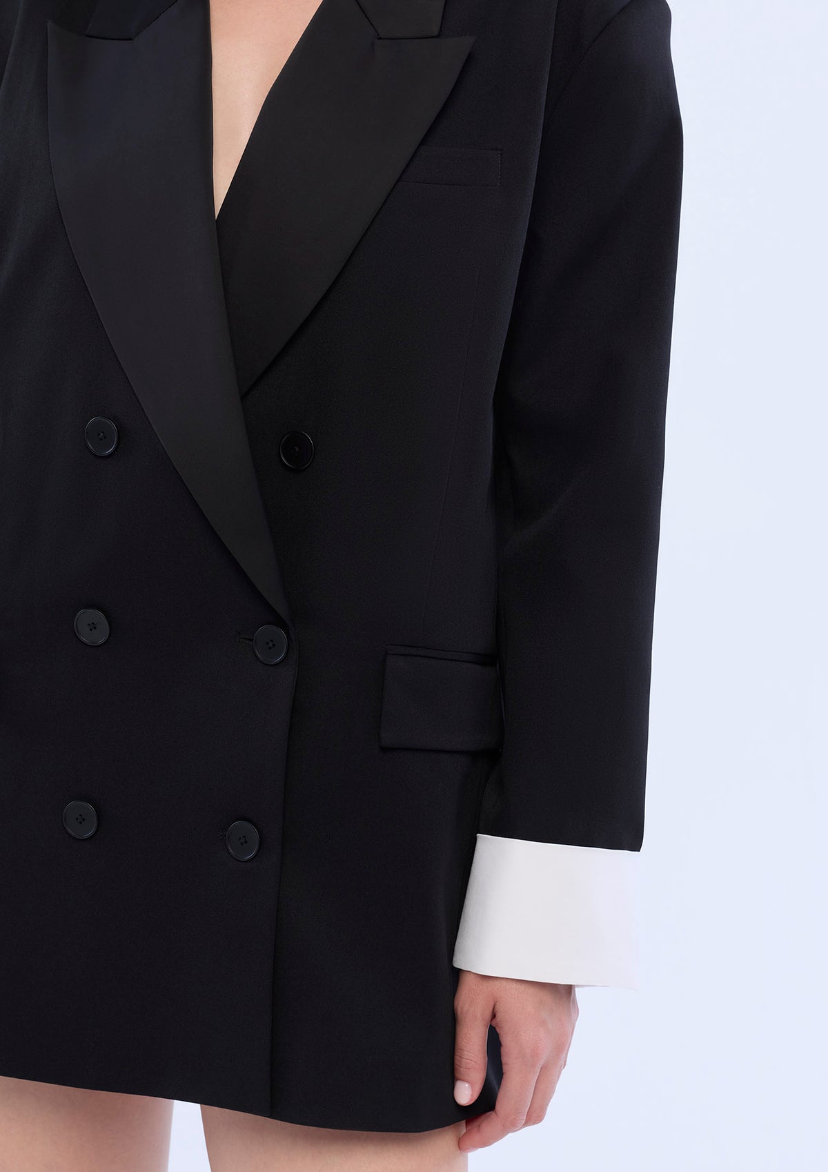 Double Breasted Long Sleeve Oversized Jacket