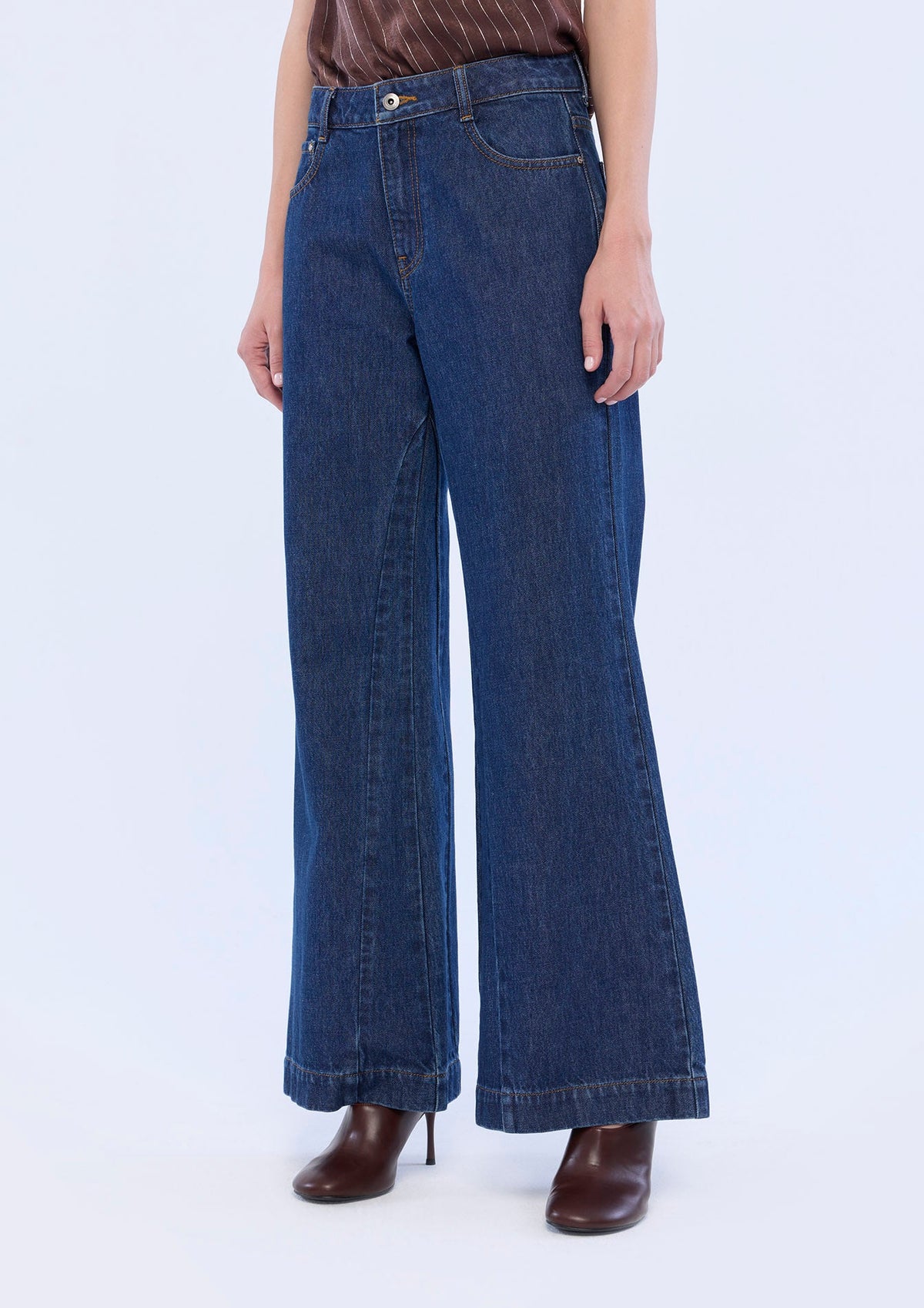 Flare Leg Denim Pants