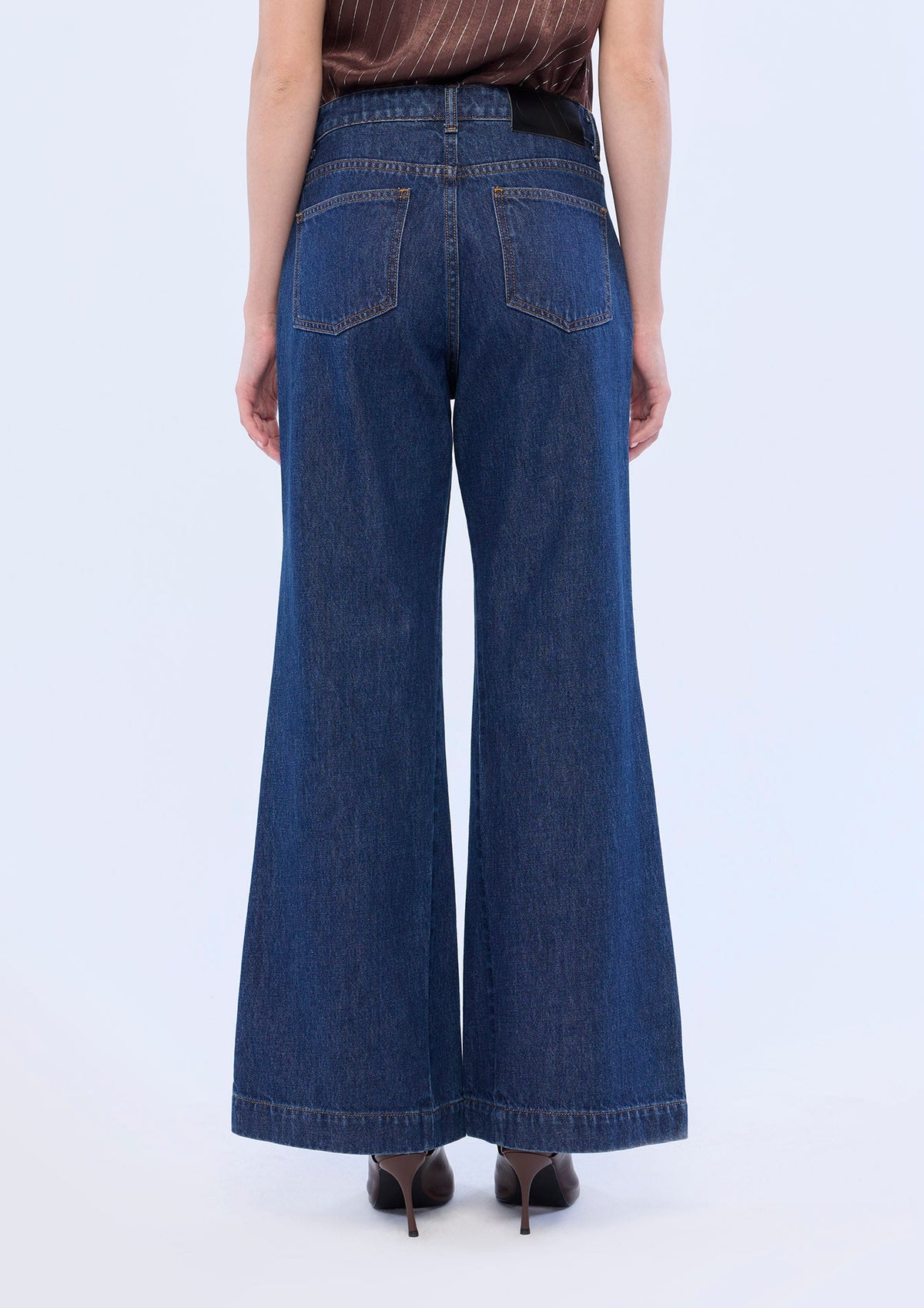 Flare Leg Denim Pants
