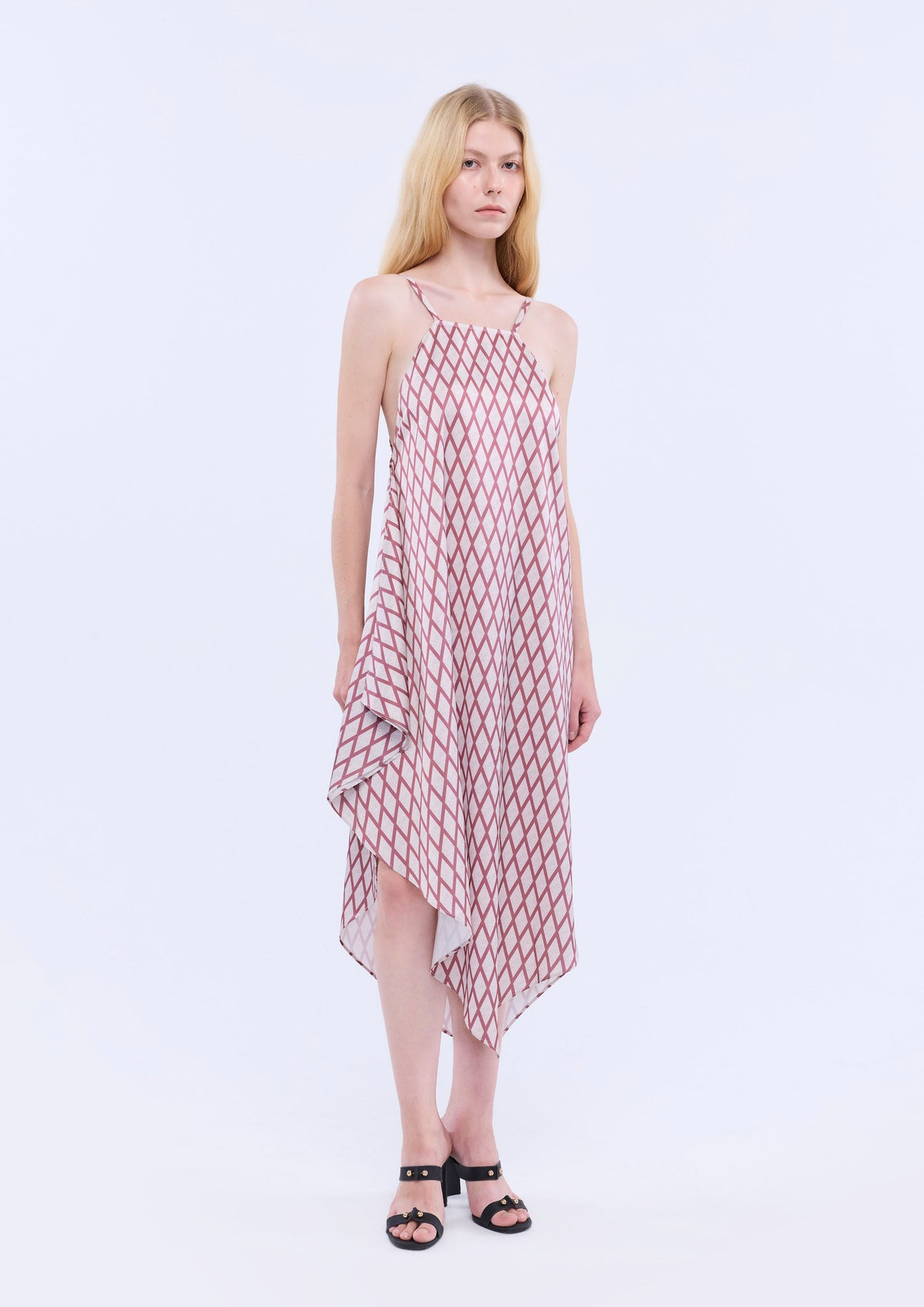 Print Cami Strap Handkerchief Skirt Dress