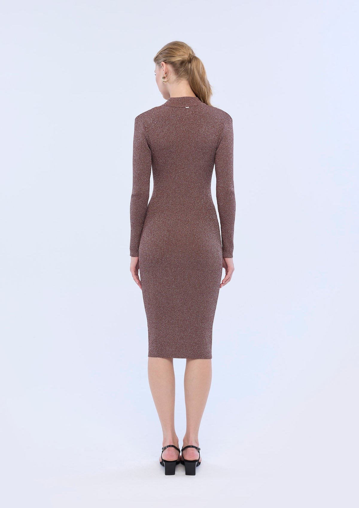 Cut-Out Knitted Midi Dress