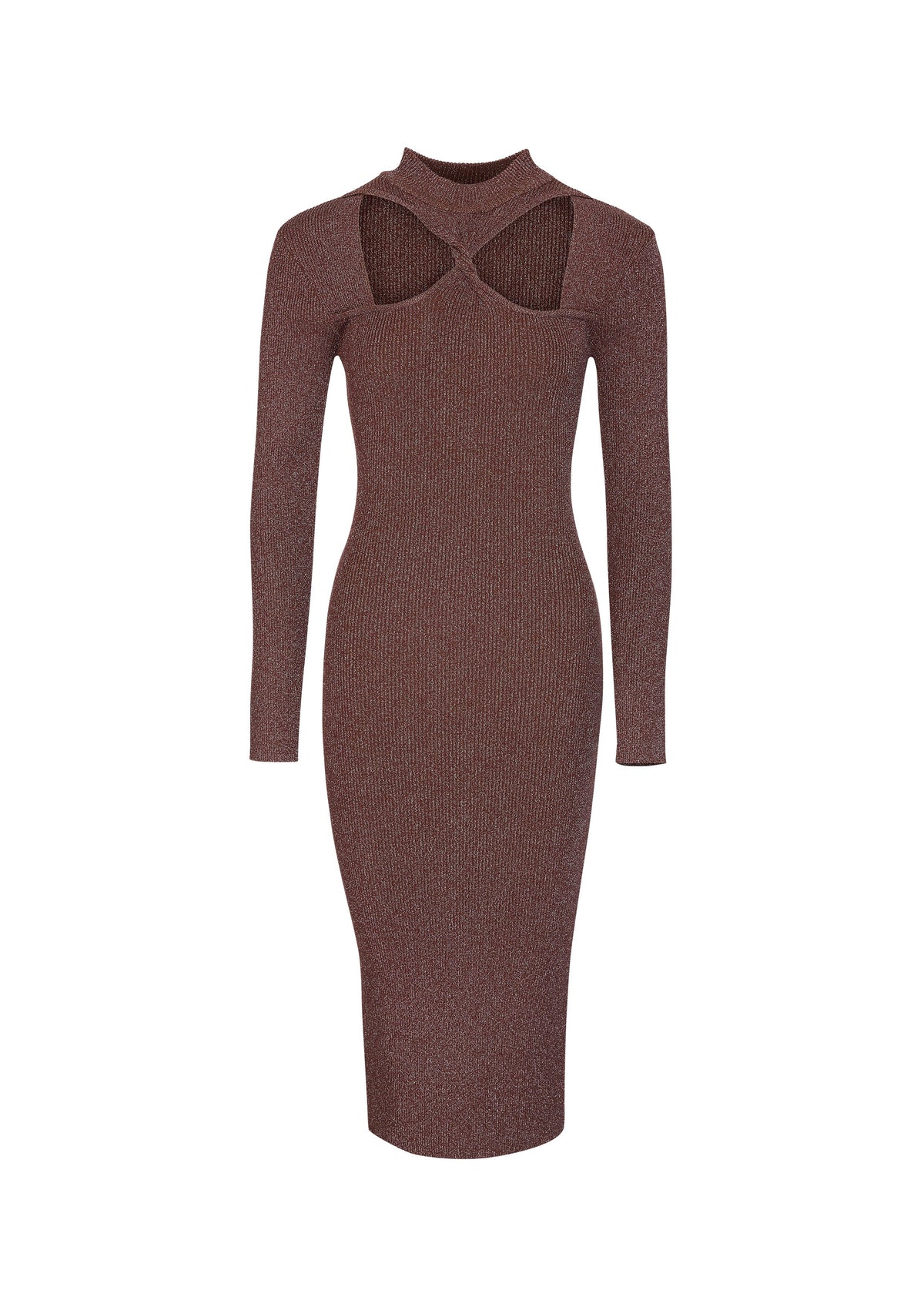 Cut-Out Knitted Midi Dress