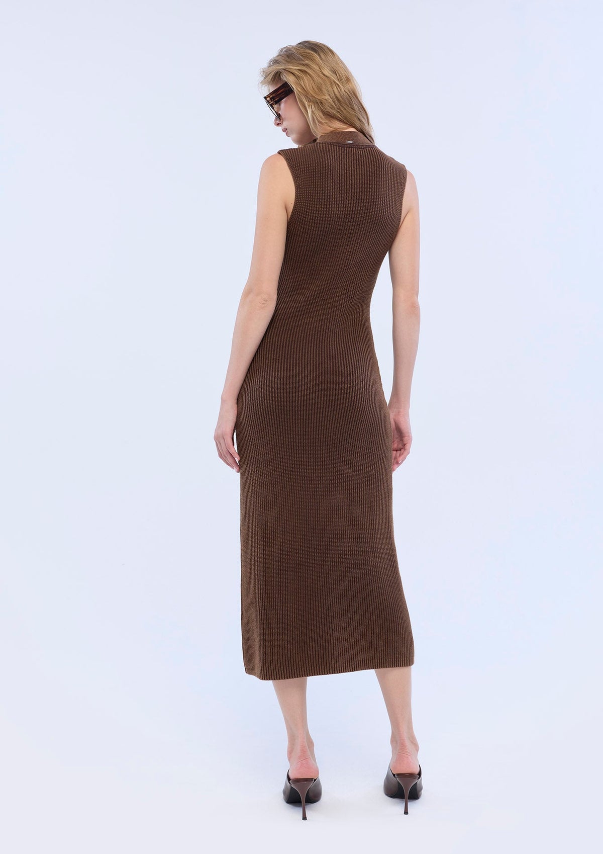 Knitted Sleeveless Midi Dress