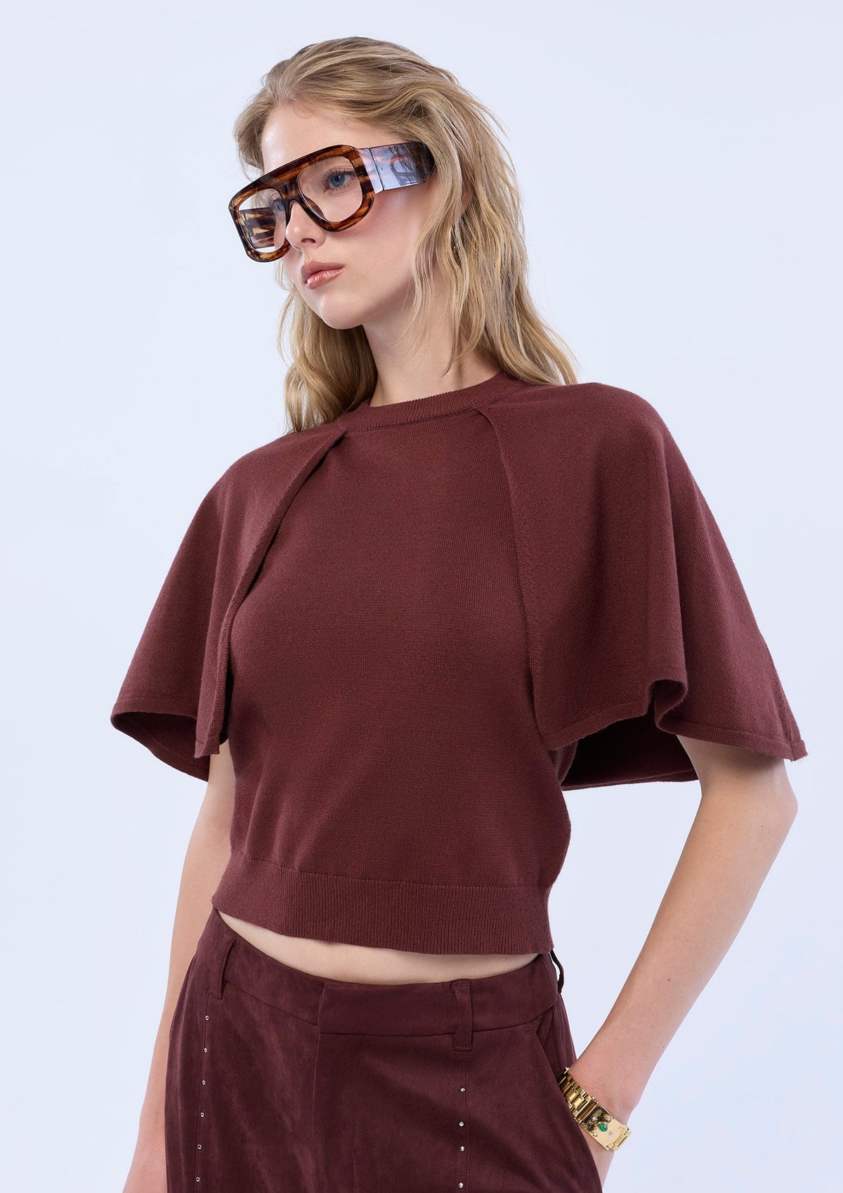 Cape Sleeve Top
