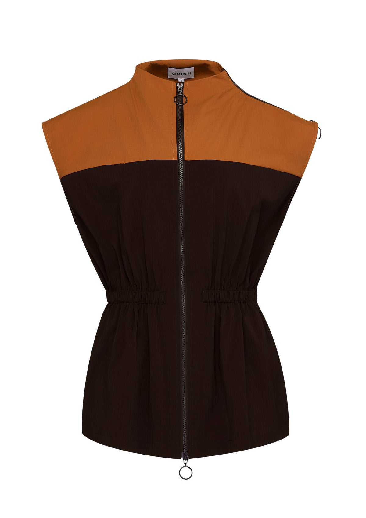 Zip-Up Sleeveless Jacket