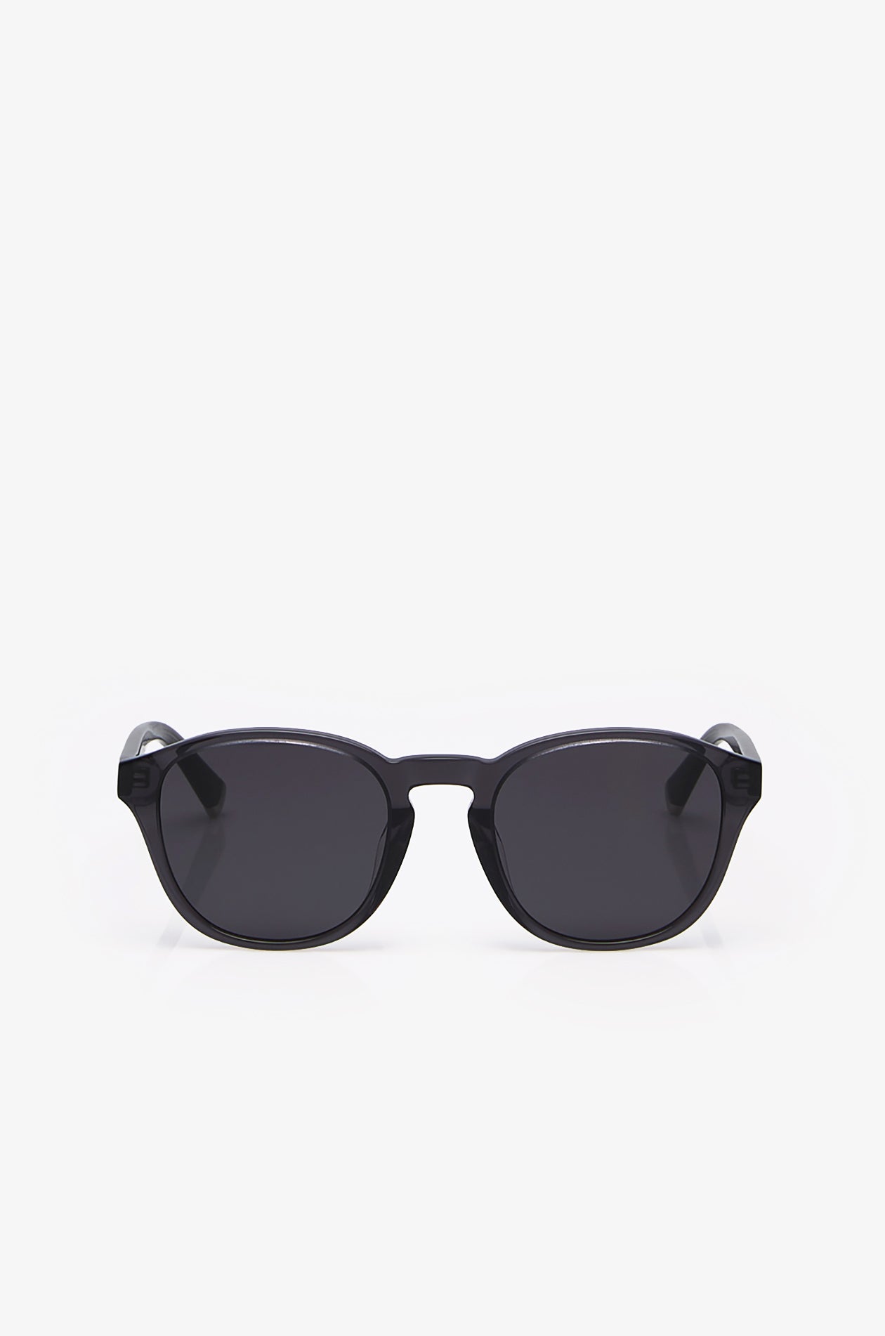 Round Acetate Sunglasses Black