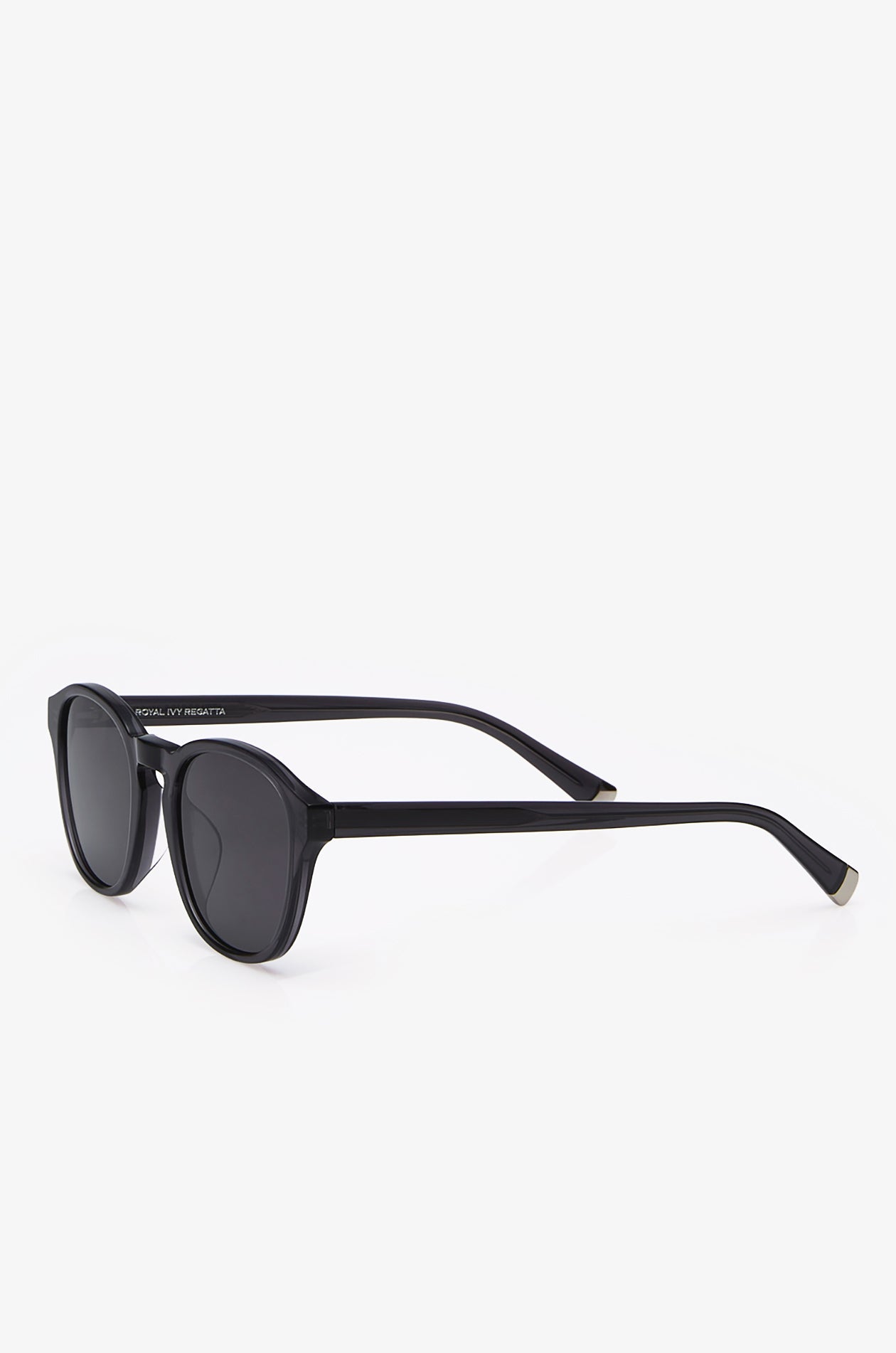 Round Acetate Sunglasses Black