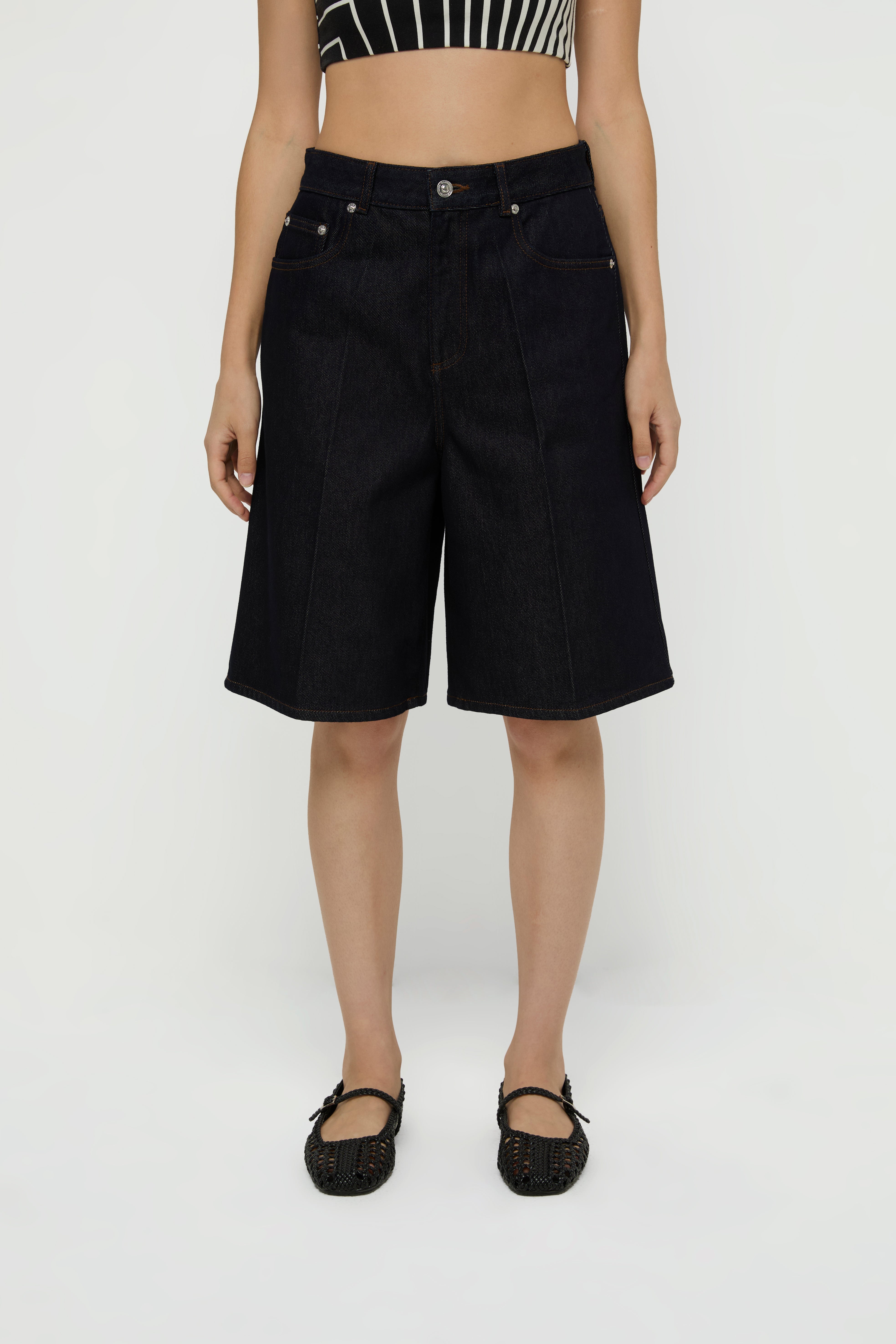 Indigo Bermuda Denim Shorts Navy