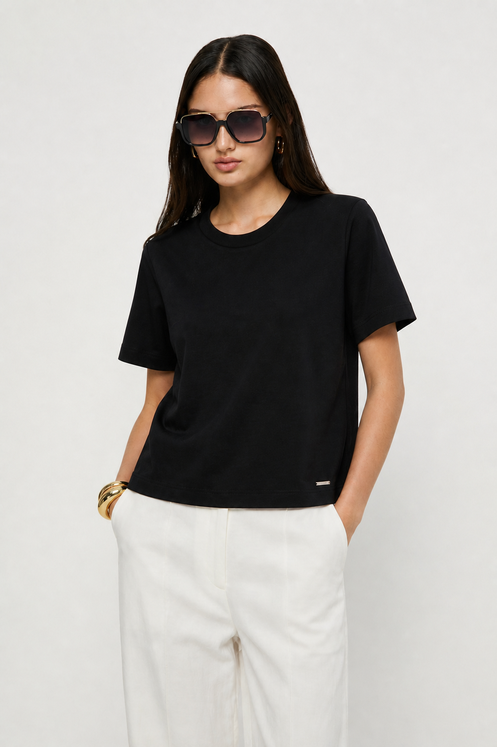 Classic Crew Neck Tee Black