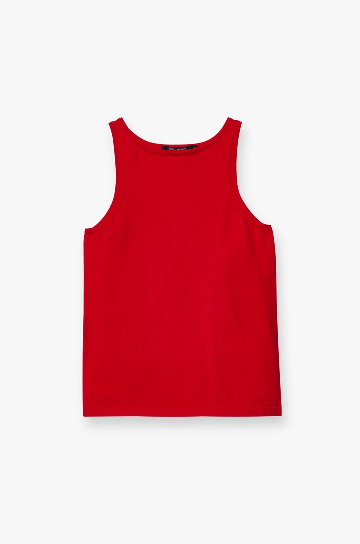 Sleeveless Knitted Top Red