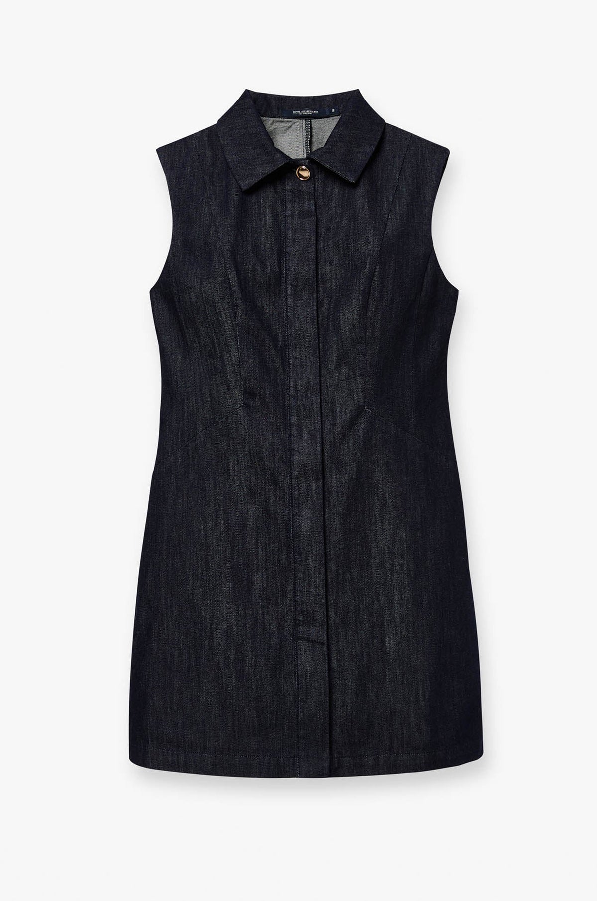 Sleeveless Denim Dress Navy