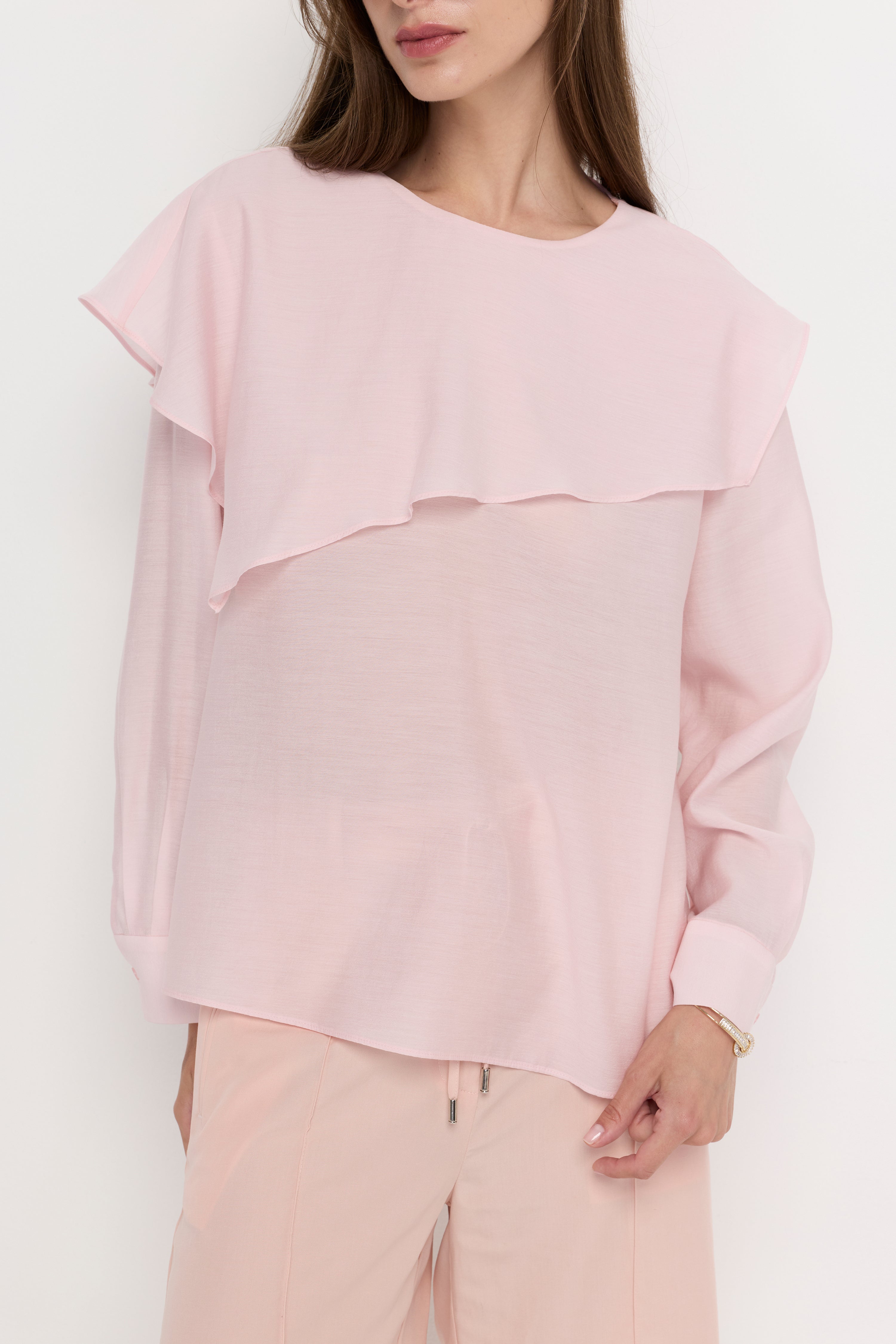 Blush Elan Layered Blouse Pink