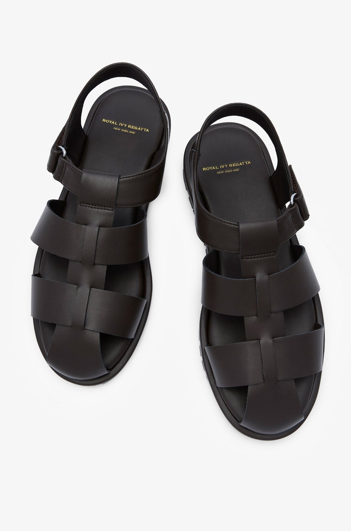 Leather Fisherman Sandals Dark Brown