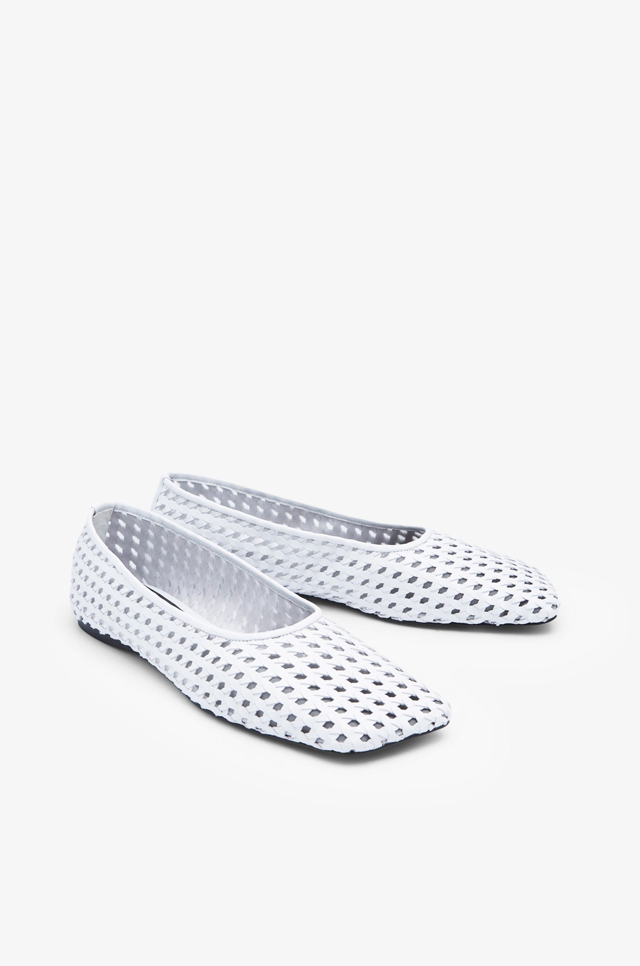 Metallic-Strap Mary Jane Flats White