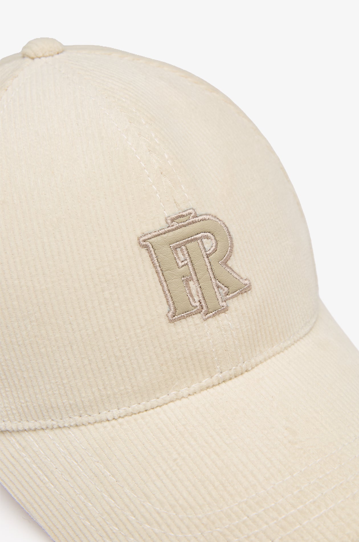Cap Brown Cotton Twill Off-White