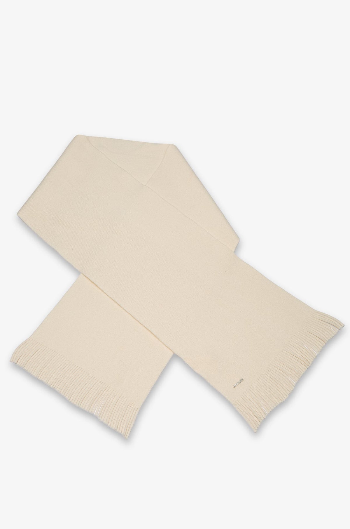 Ribbed Knit Scarf Off-White