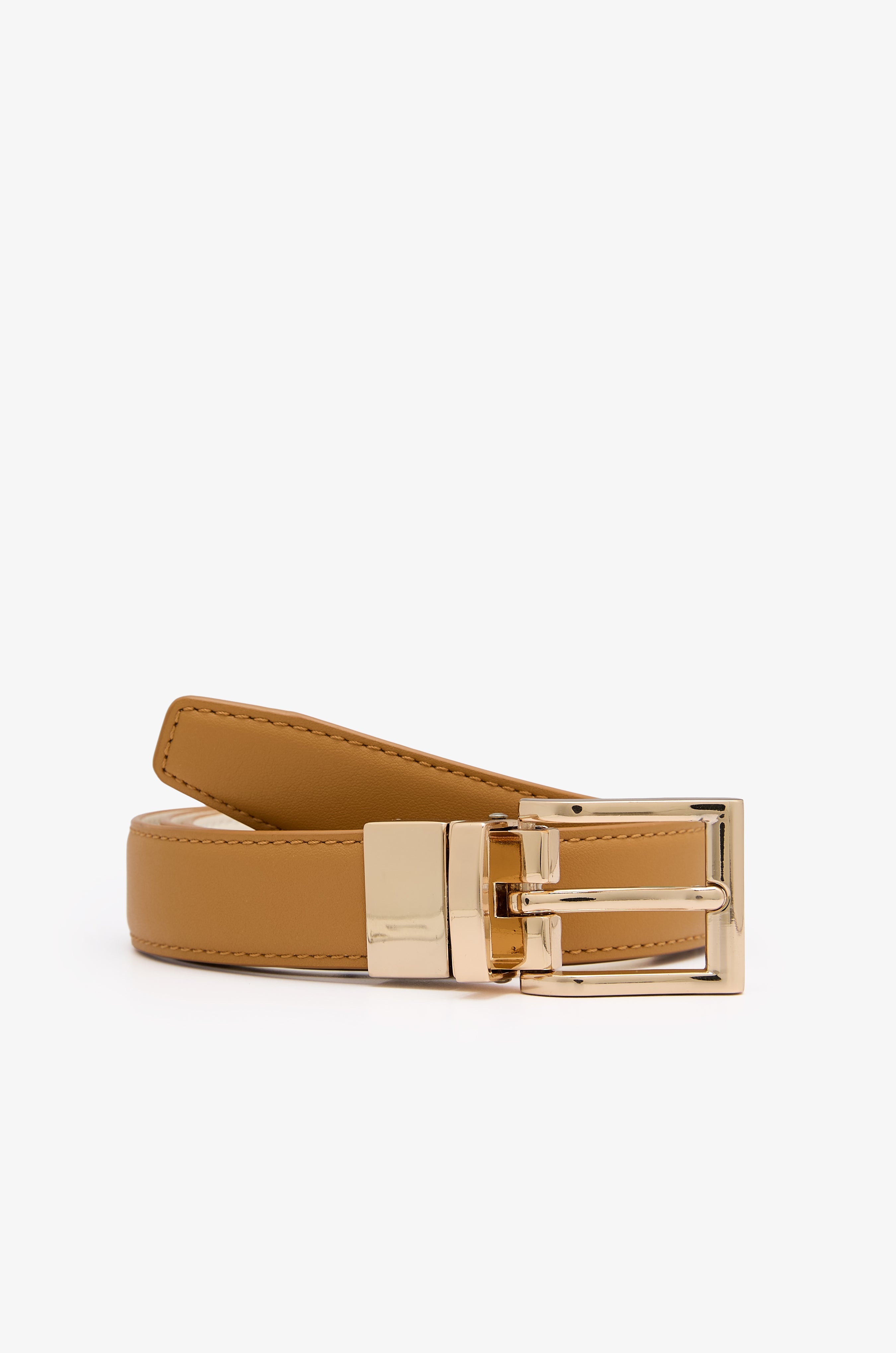 Reversible Leather Belt Light Brown