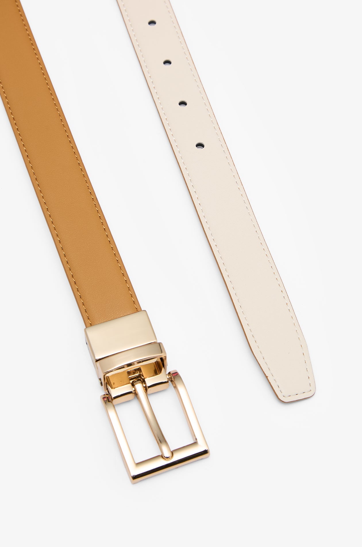 Reversible Leather Belt Light Brown