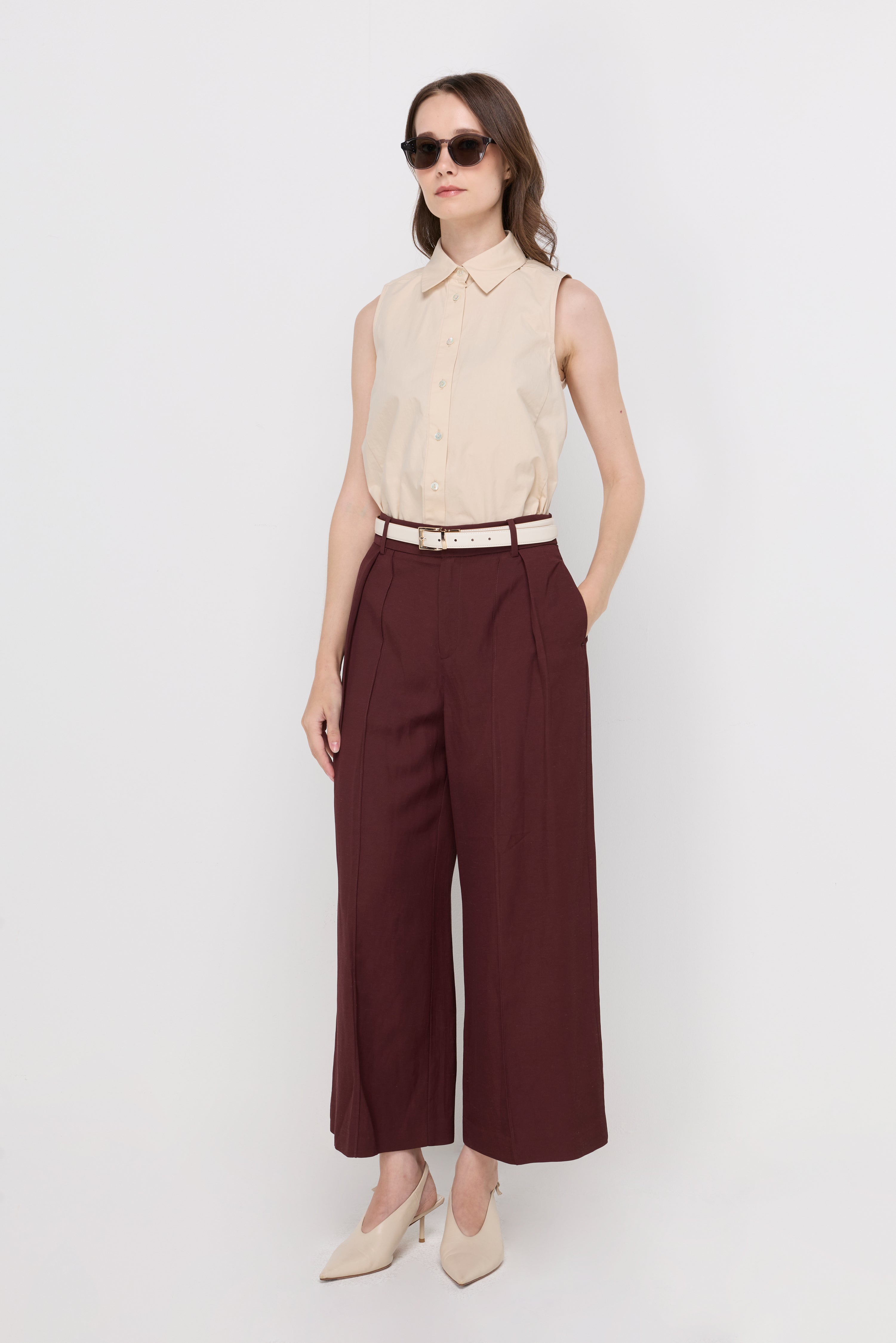 Reversible Leather Belt Light Brown