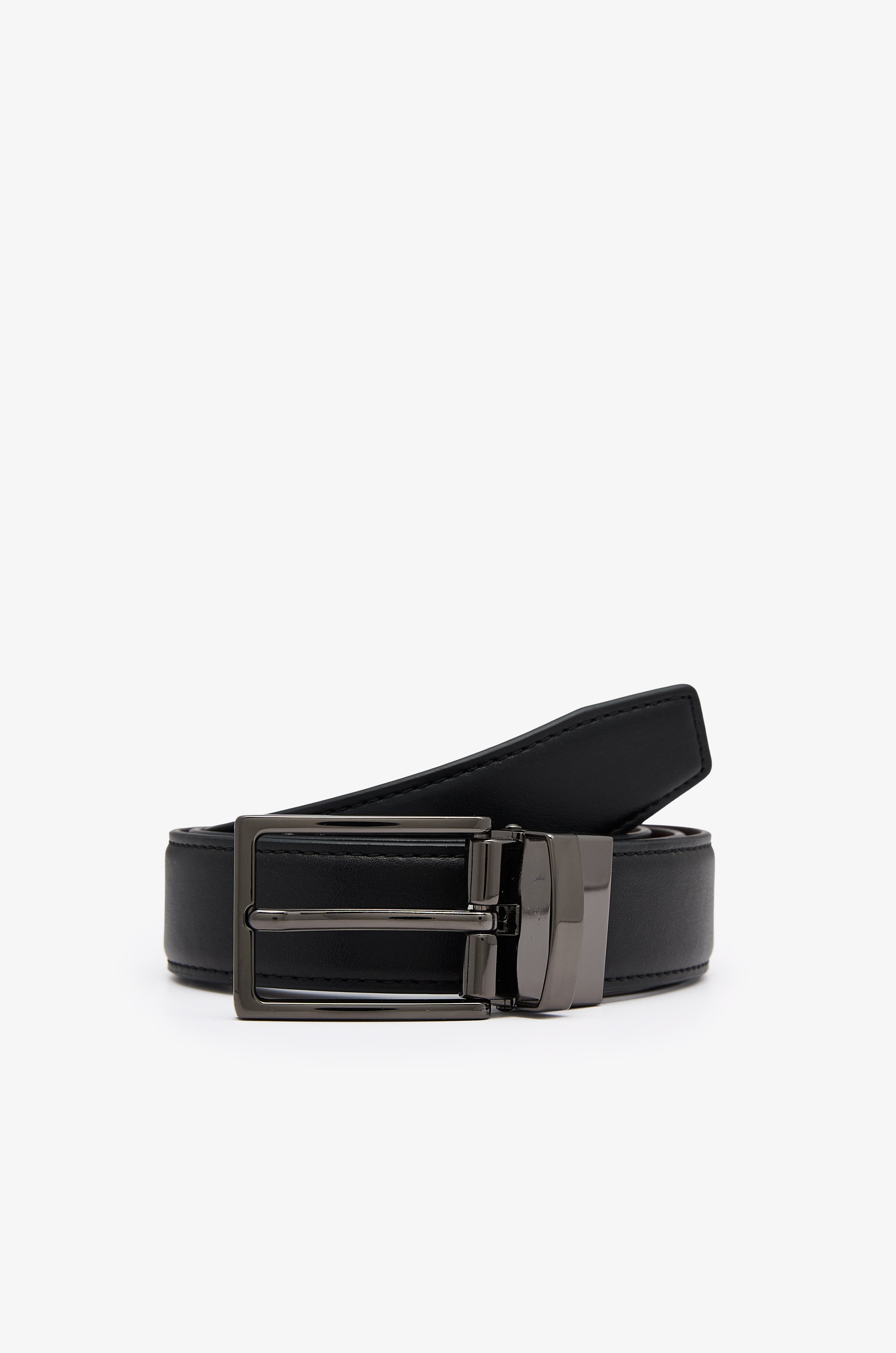 Reversible Classic Leather Belt Black