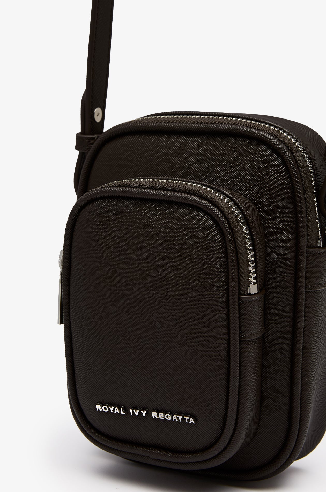 Leather Utility Crossbody Bag Dark Brown