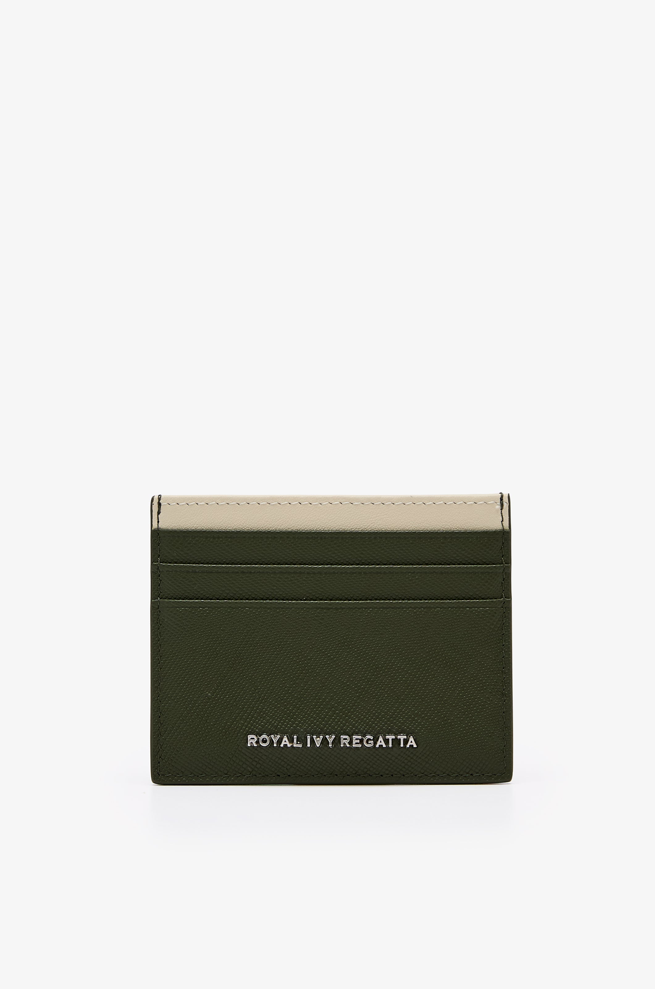 Saffiano Leather Slim Cardholder Dark Green