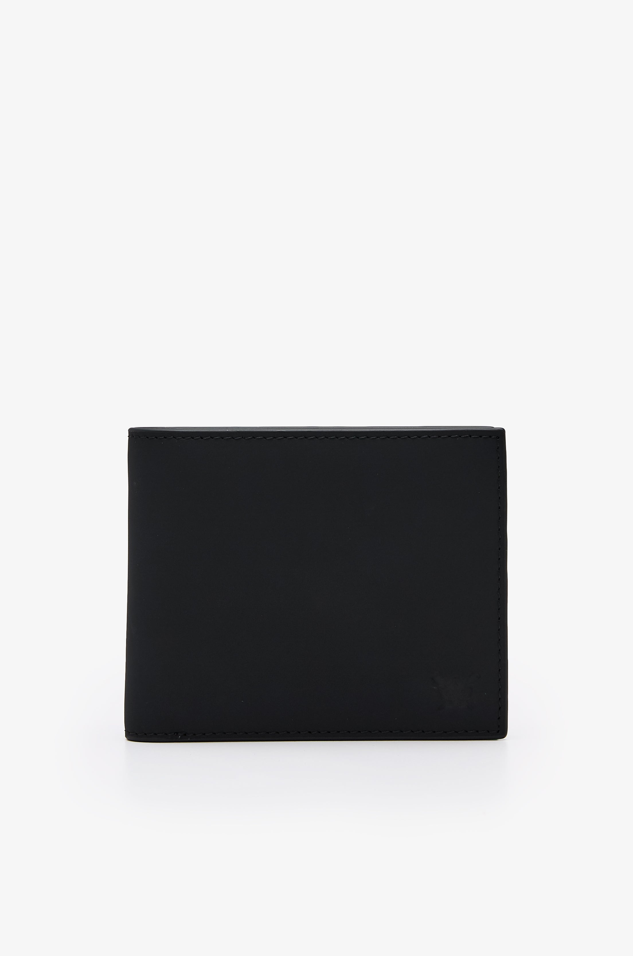 Logo-Embossed Nubuck Leather Billfold Wallet Black