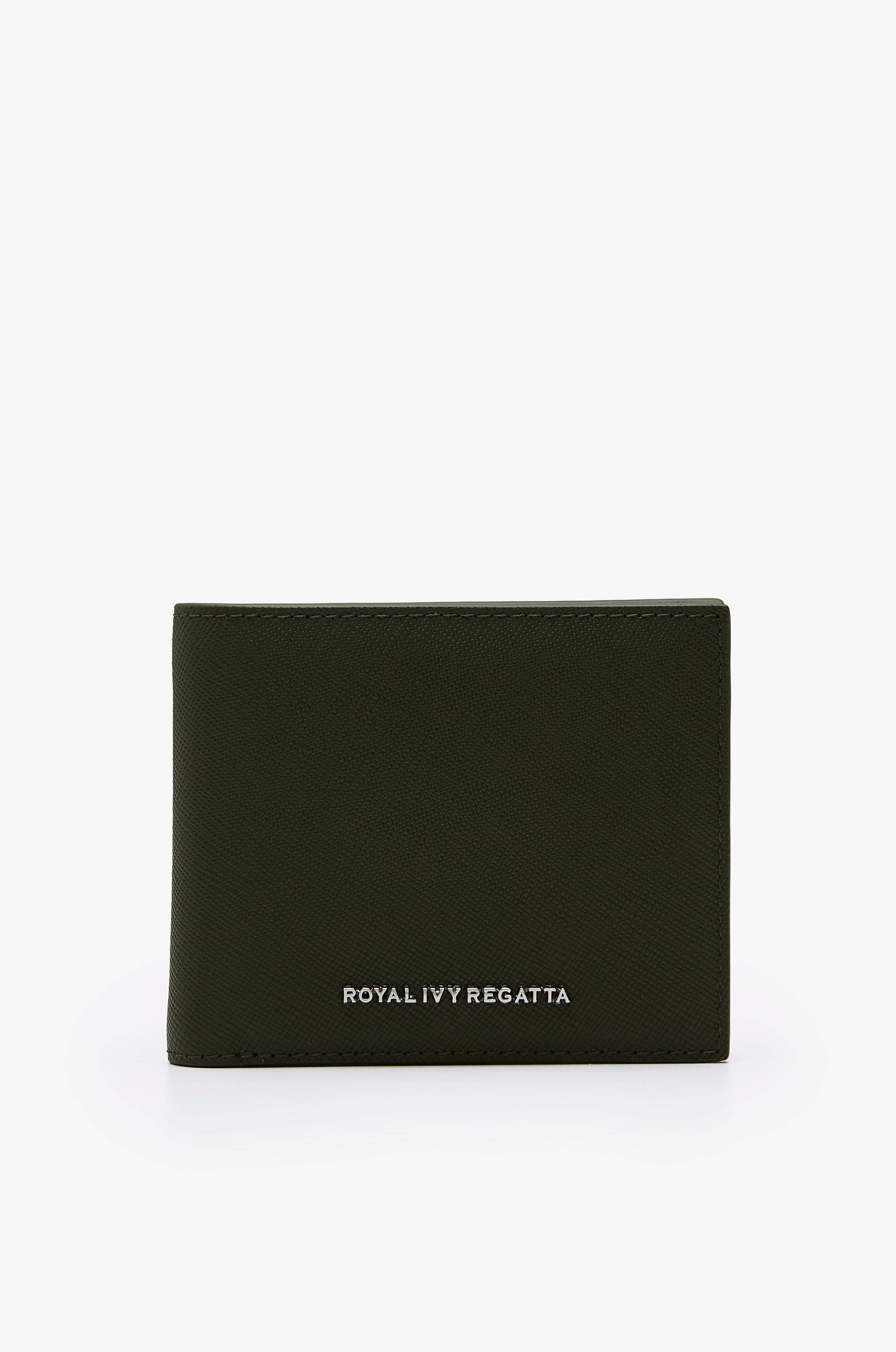 Saffiano Leather Coin Billfold Wallet Dark Green