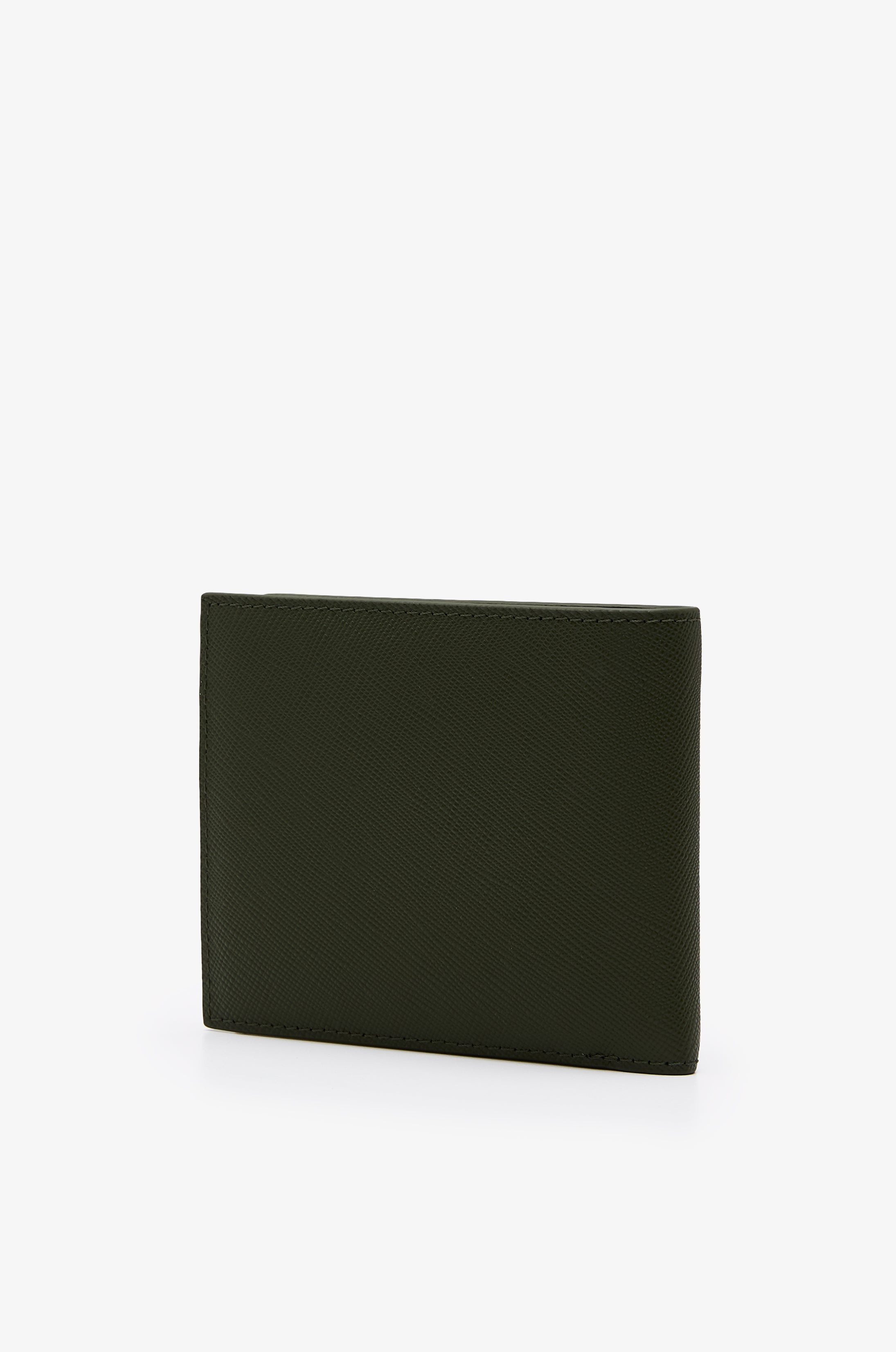 Saffiano Leather Coin Billfold Wallet Dark Green