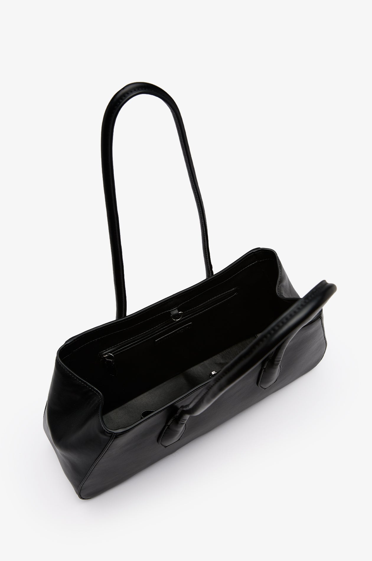 Classic Leather Shoulder Bag Black