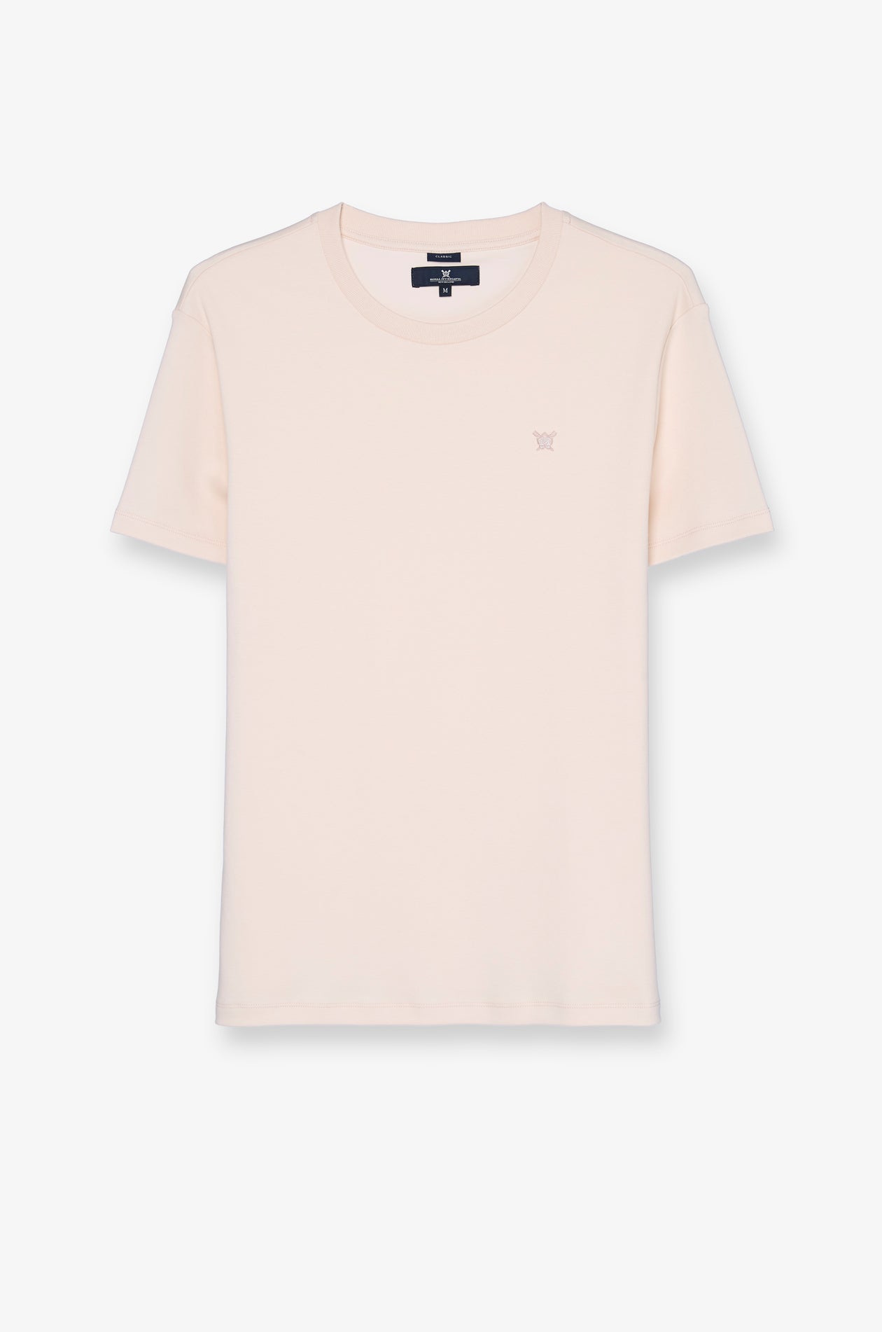 Round Neck T-Shirt Cotton Jersey Beige