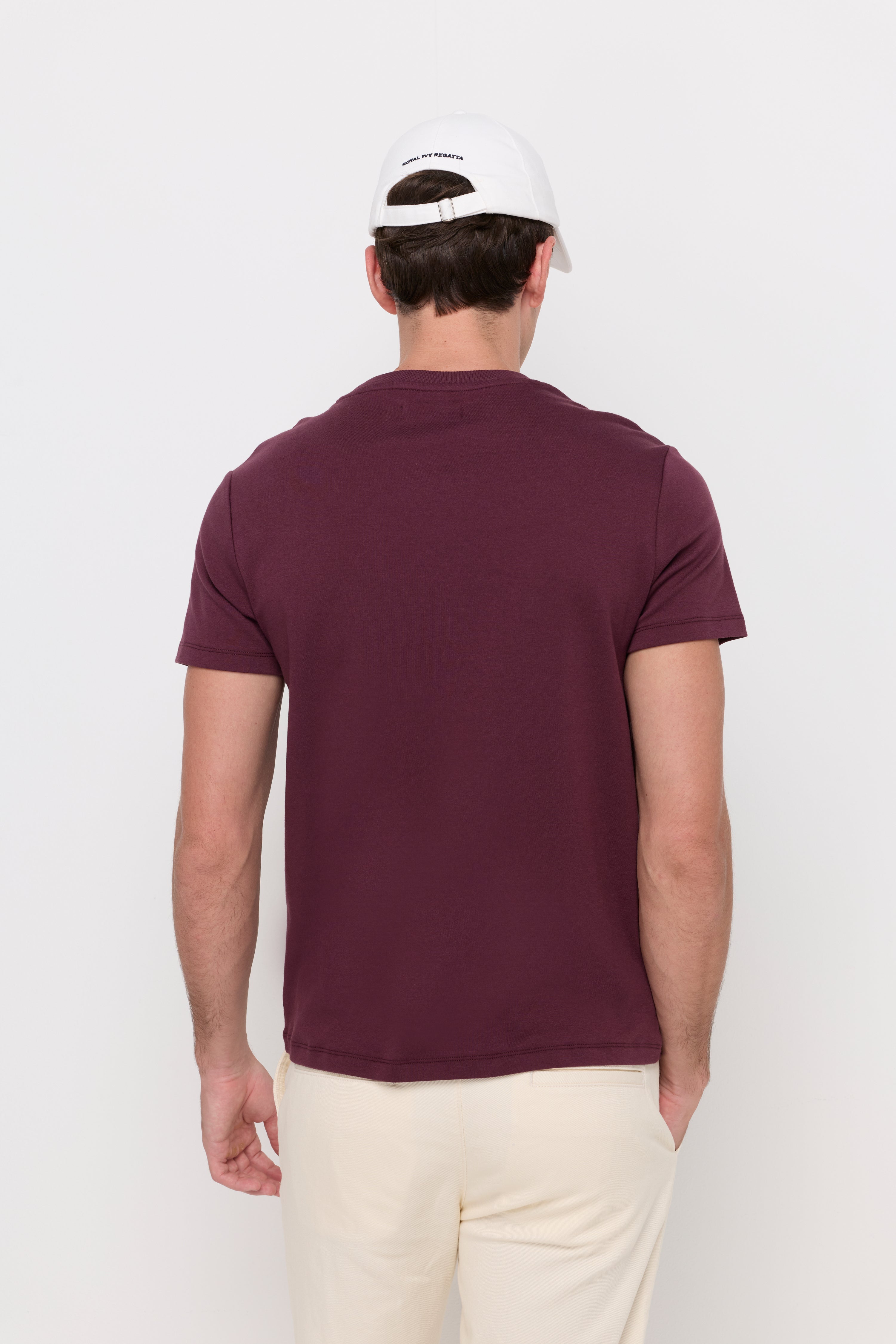 Round Neck T-Shirt Cotton Jersey Dark Brown