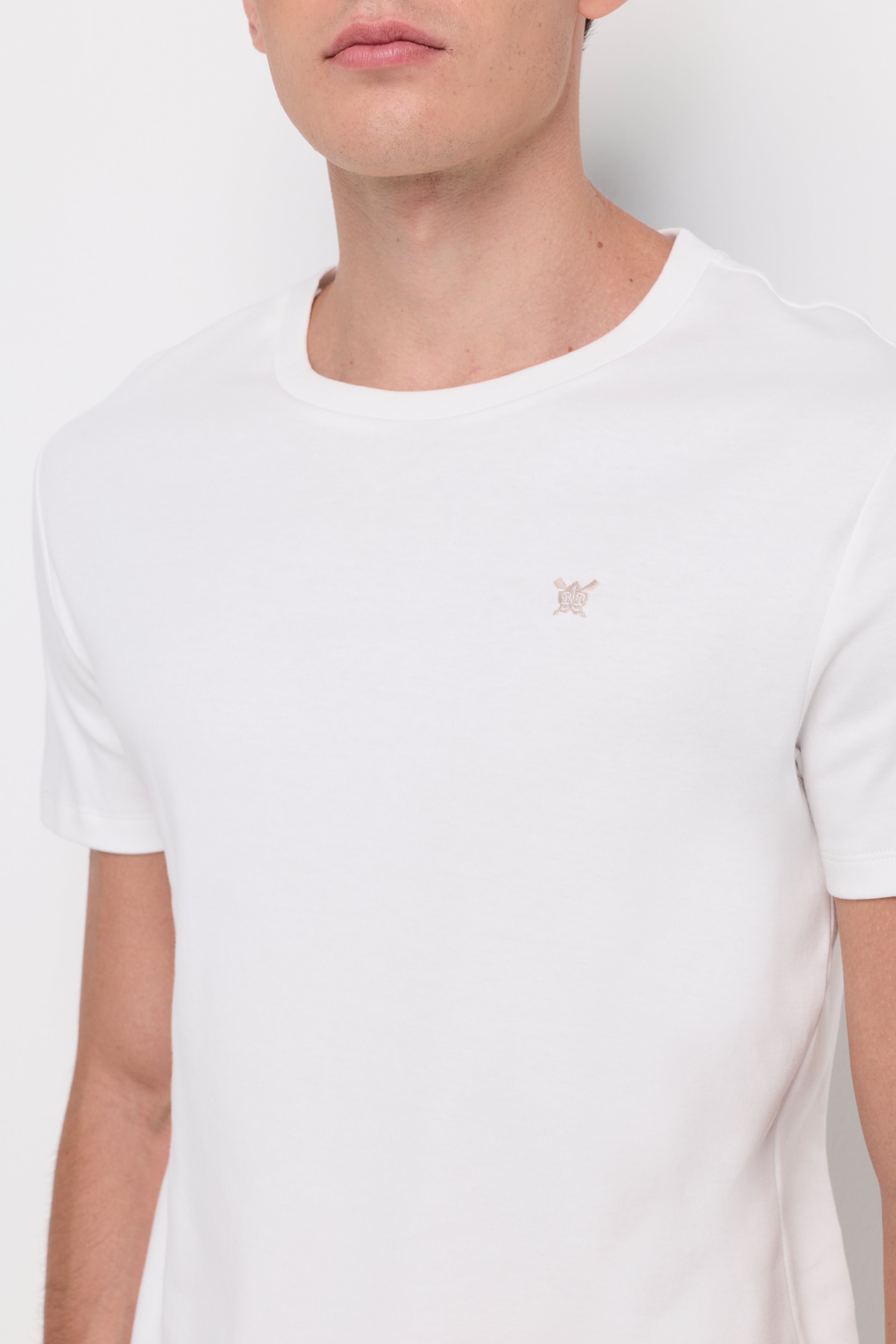 Round Neck T-Shirt Cotton Jersey Off-White
