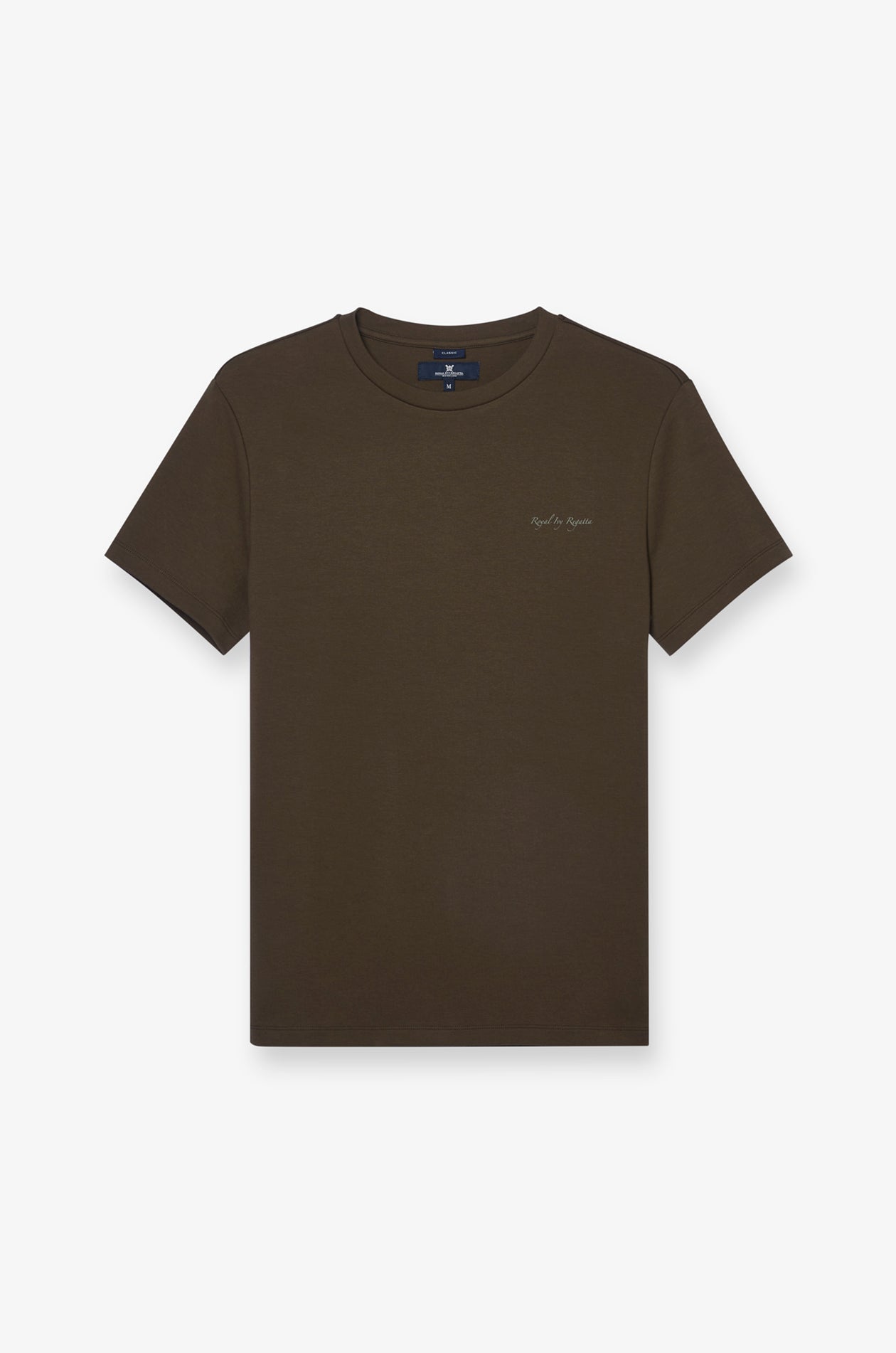 Cotton Short Sleeve Round Neck T-Shirt Dark Green