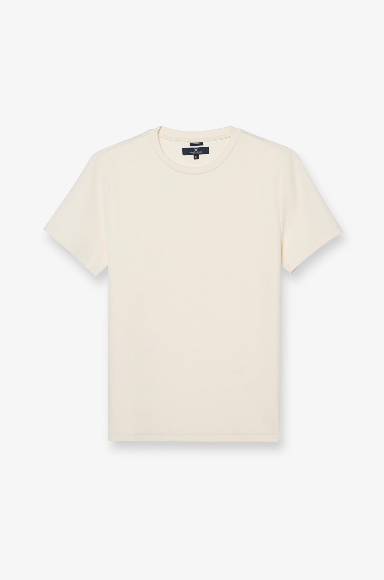 Cotton Short Sleeve Round Neck T-Shirt Off-White
