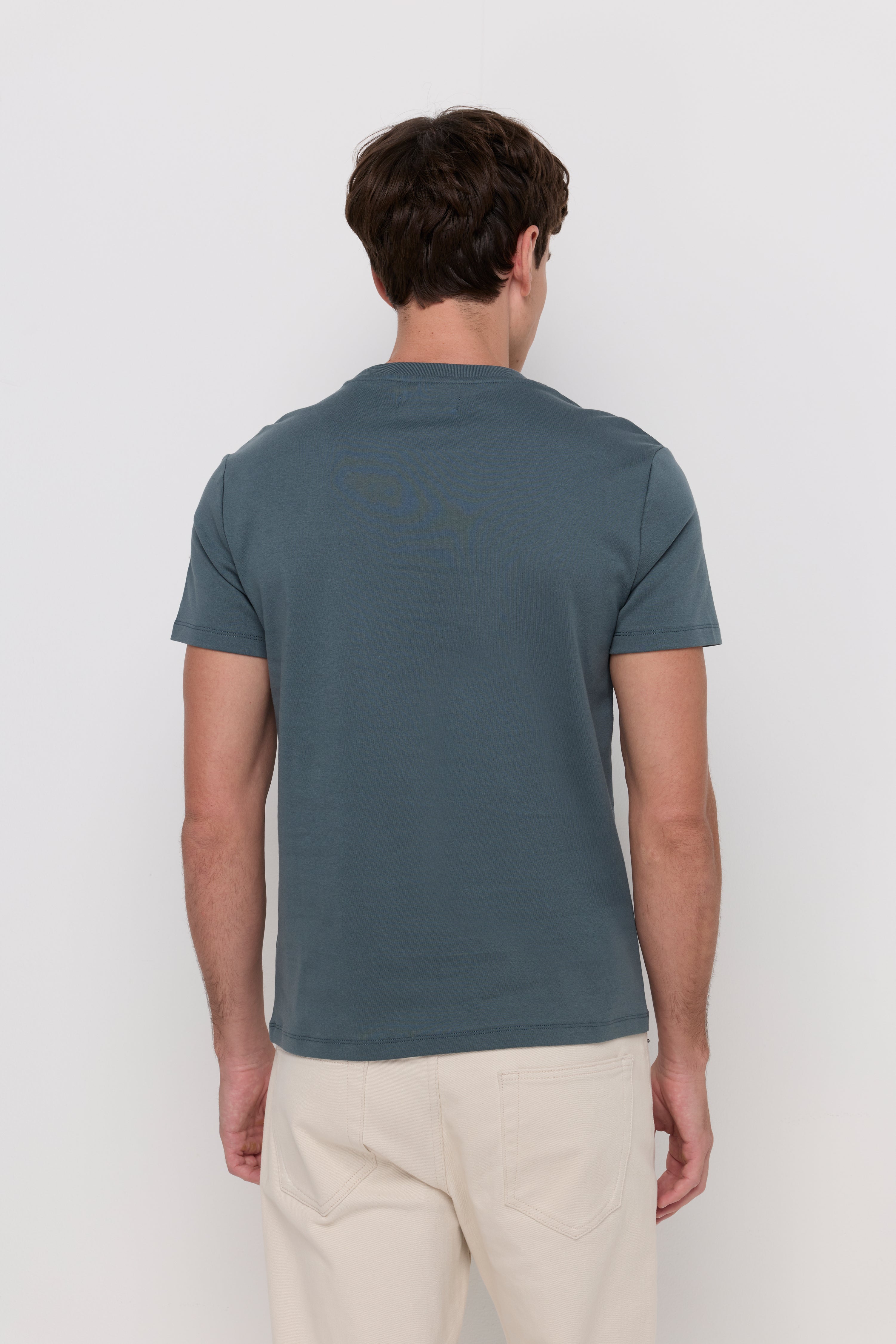 Round Neck Cotton T-Shirt Dark Green