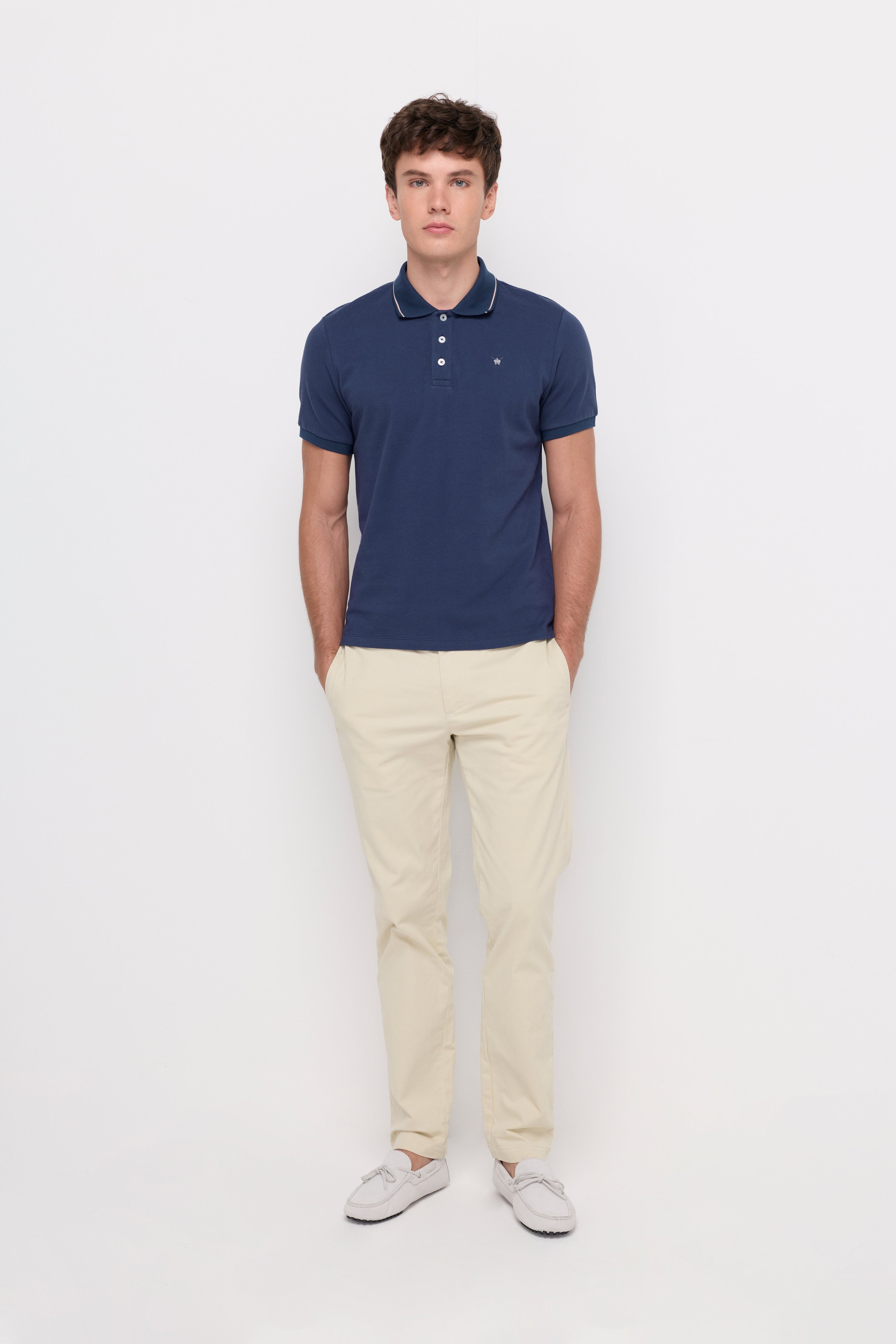 Pique Short Sleeve Polo Navy