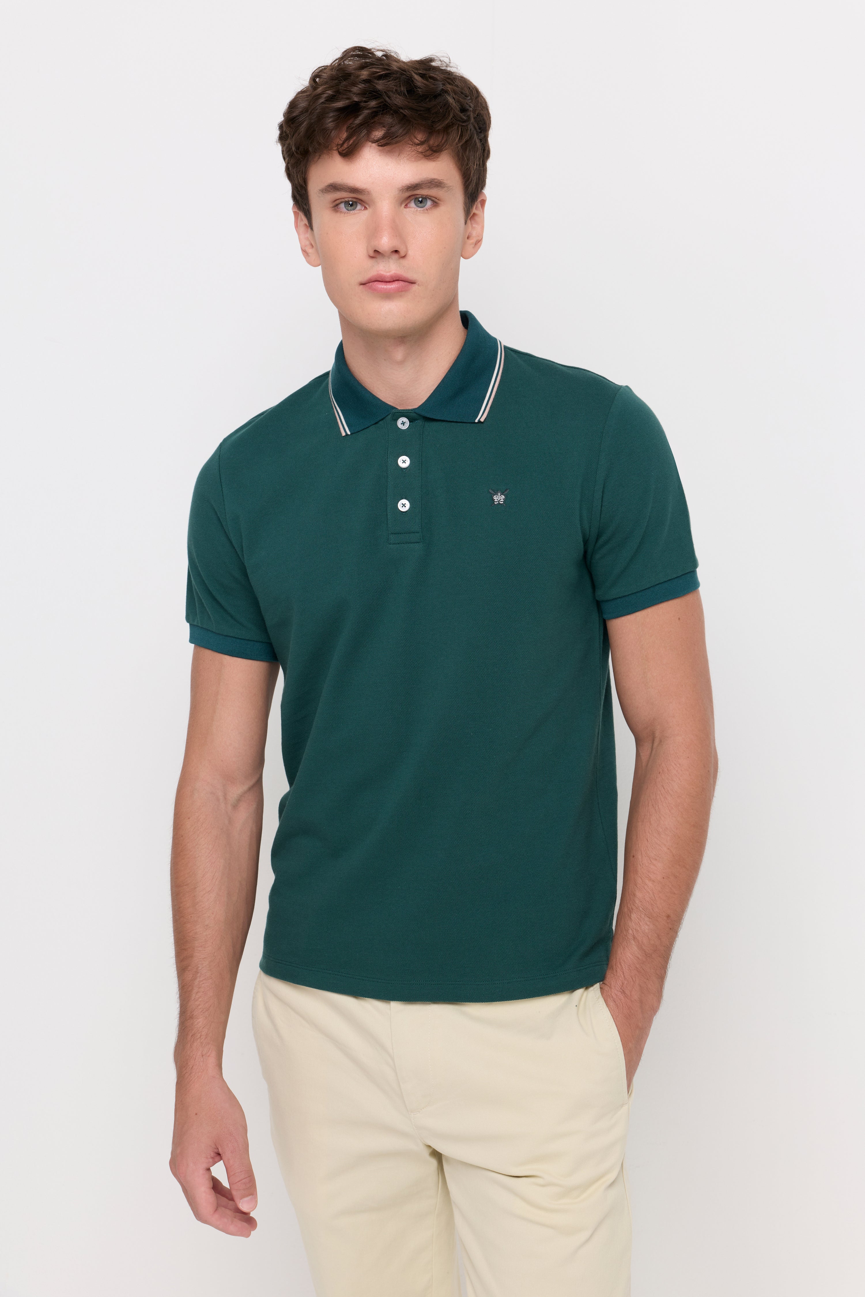 Pique Short Sleeve Polo Dark Green