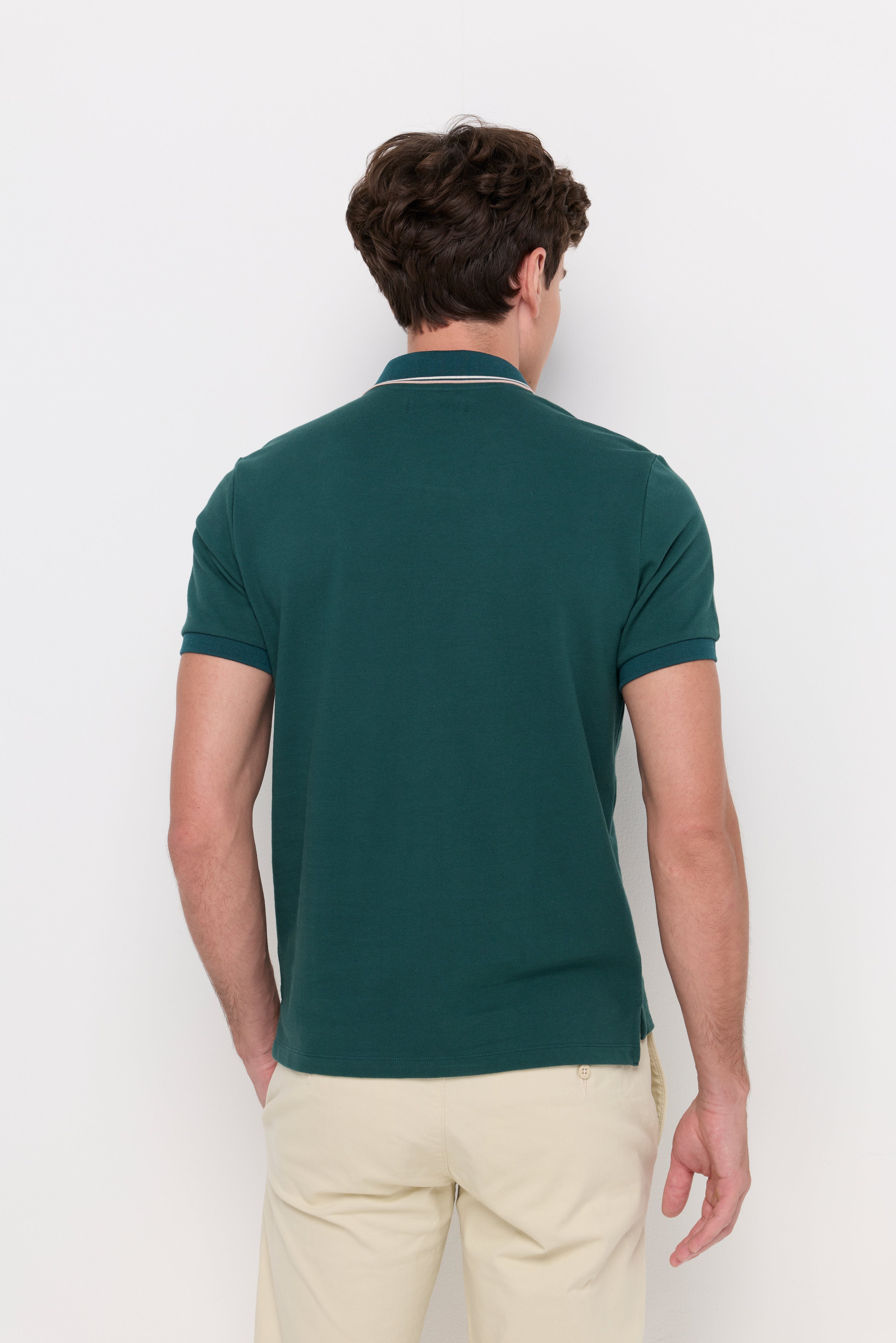 Pique Short Sleeve Polo Dark Green