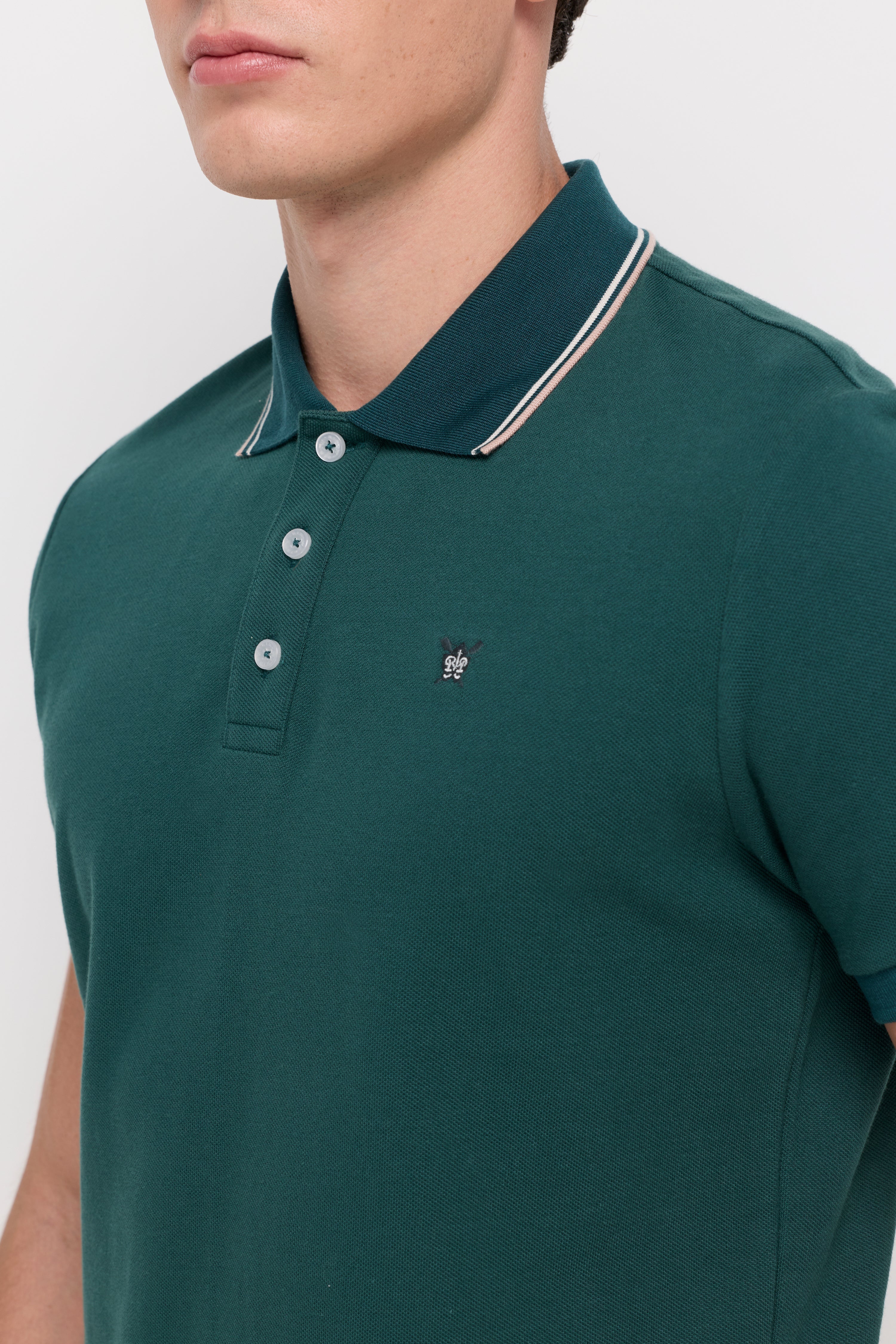 Pique Short Sleeve Polo Dark Green