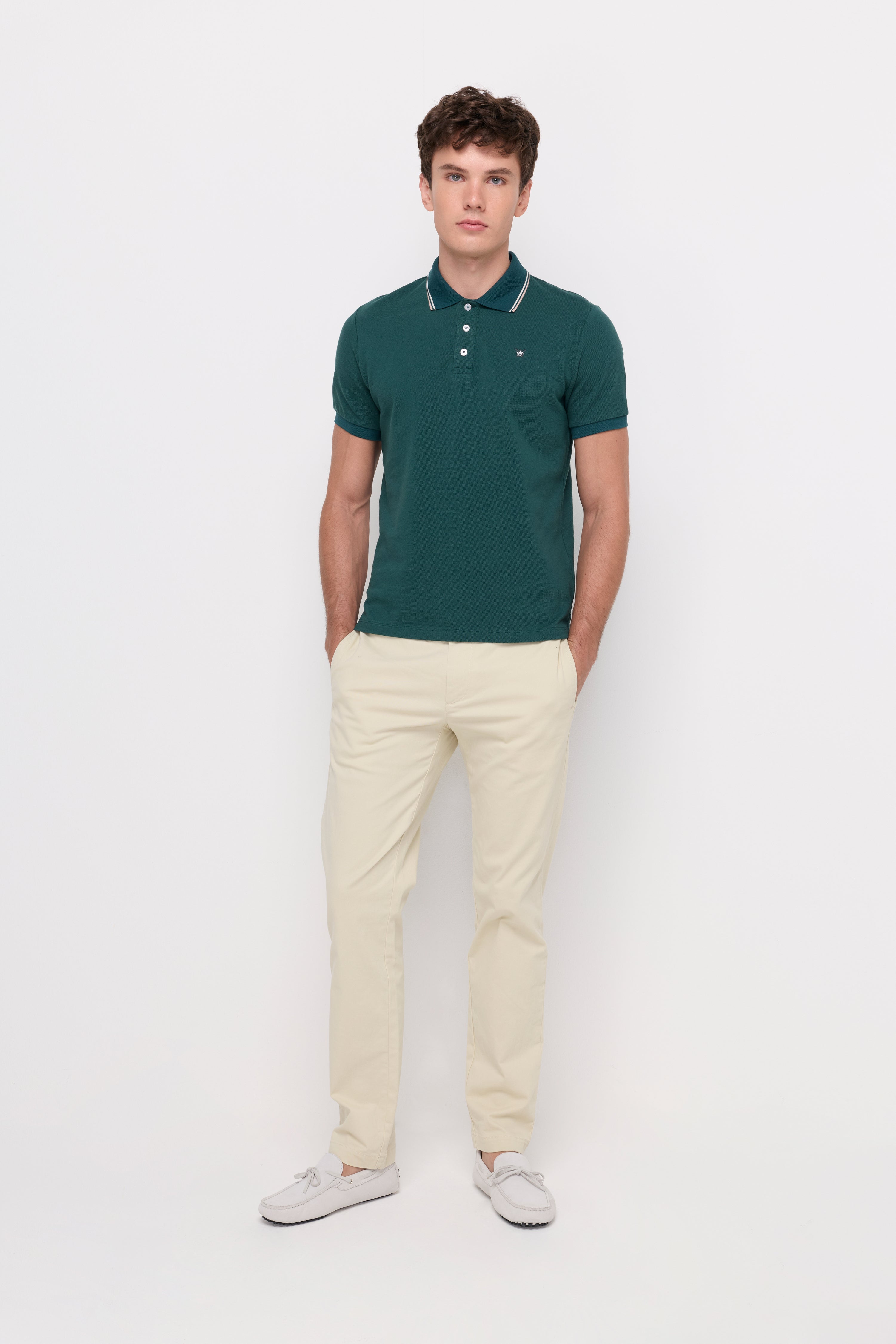 Pique Short Sleeve Polo Dark Green