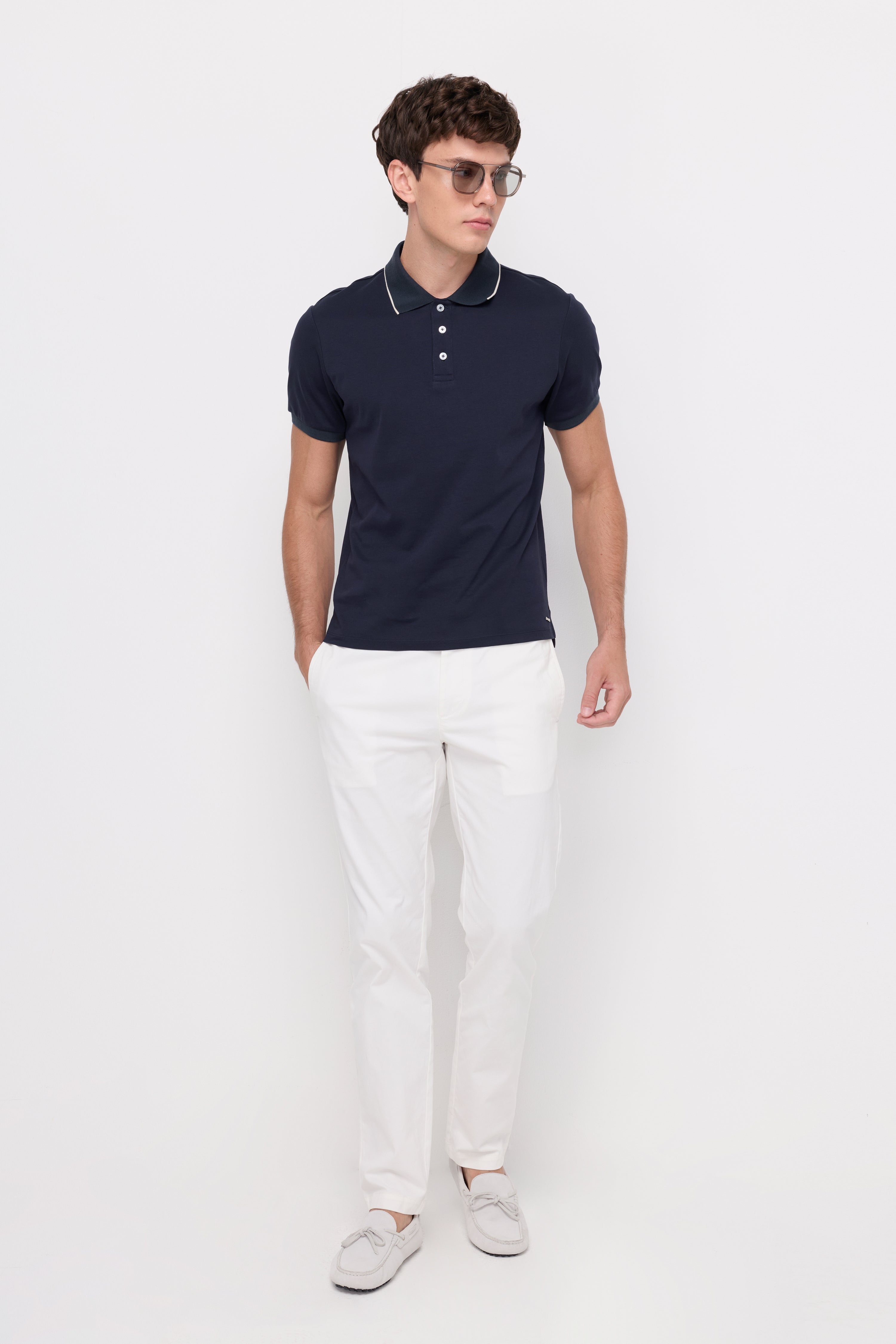 Jersey Polo Shirt Navy