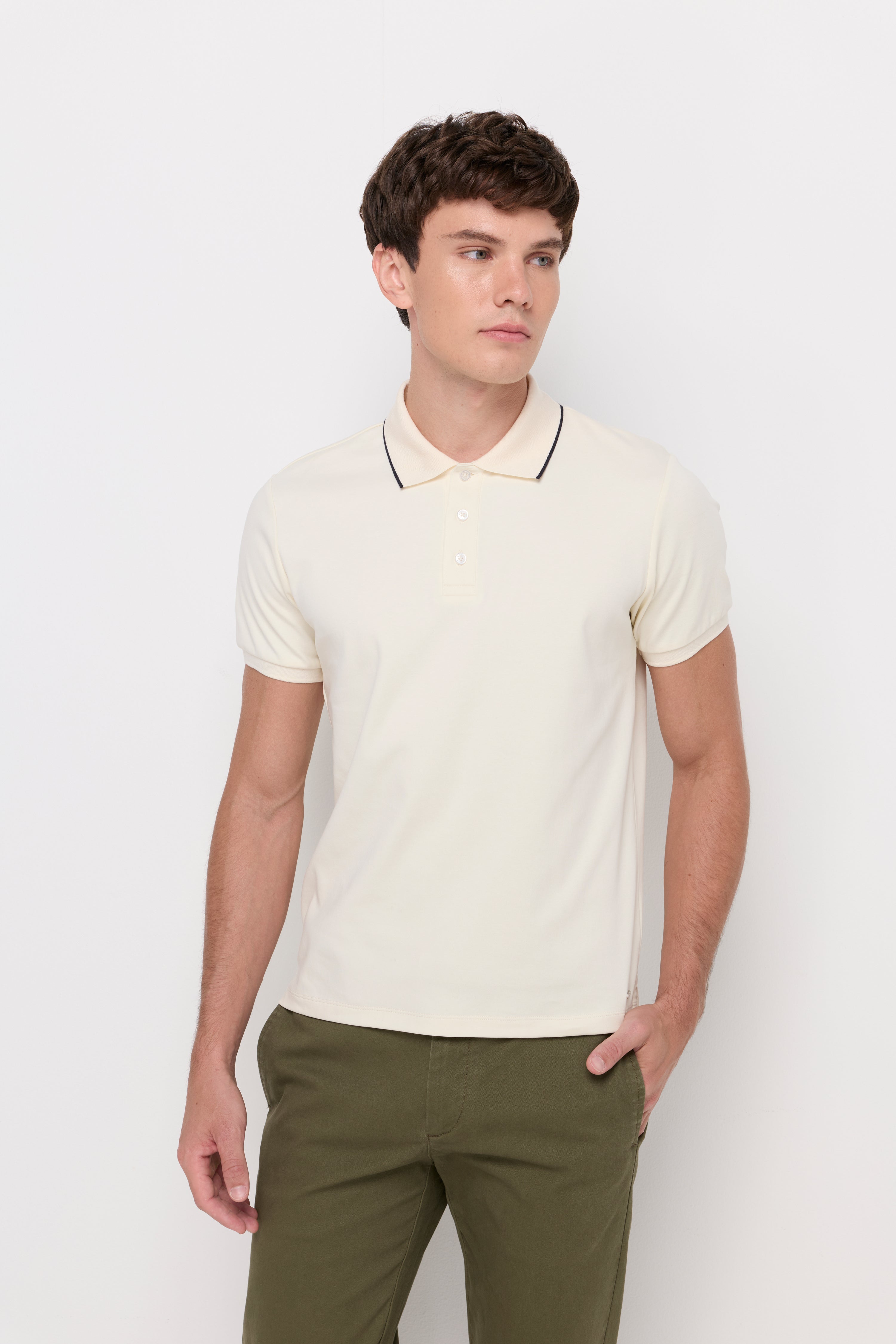 Jersey Polo Shirt Cream