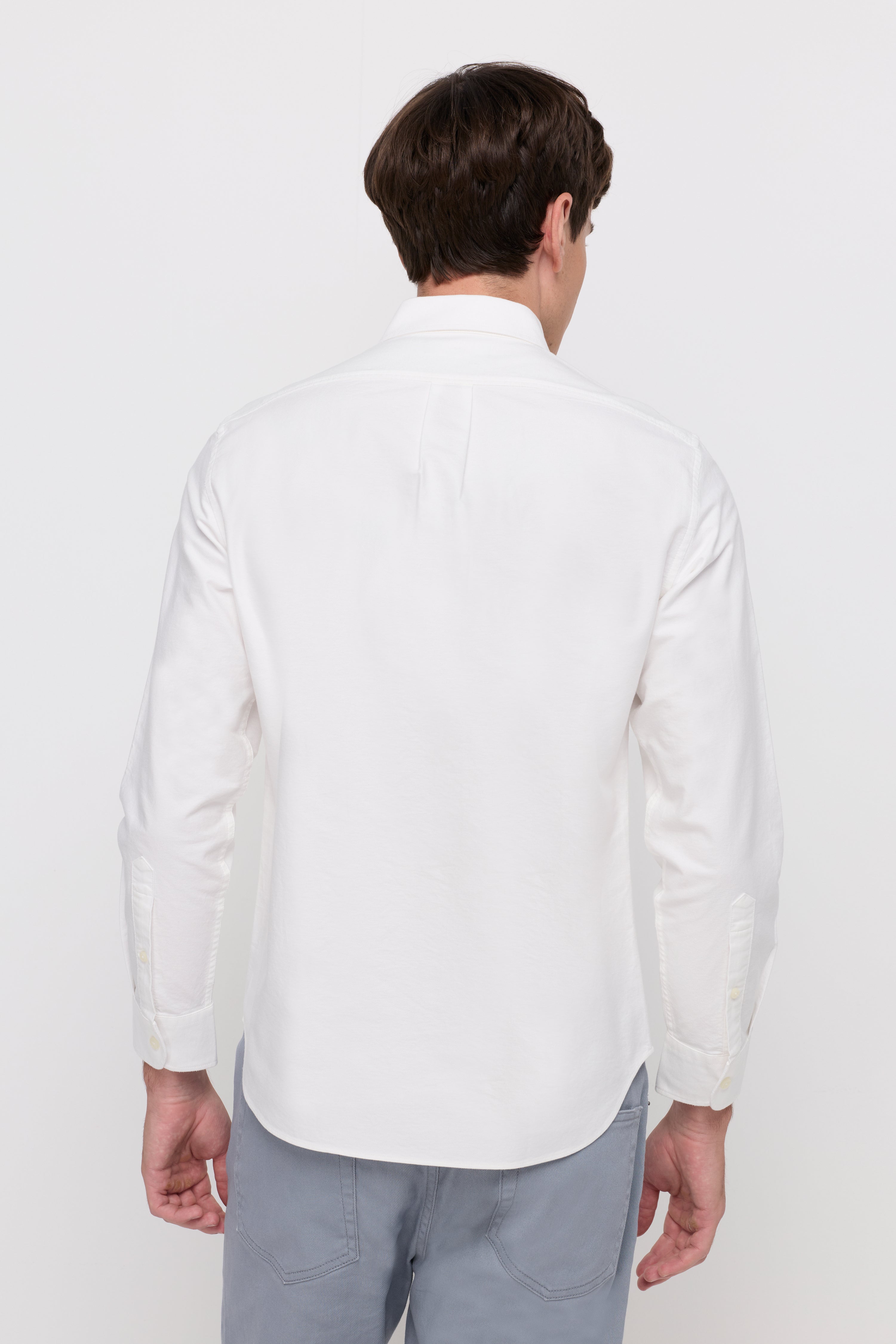 Signature Oxford Button-Down Shirt Off-White