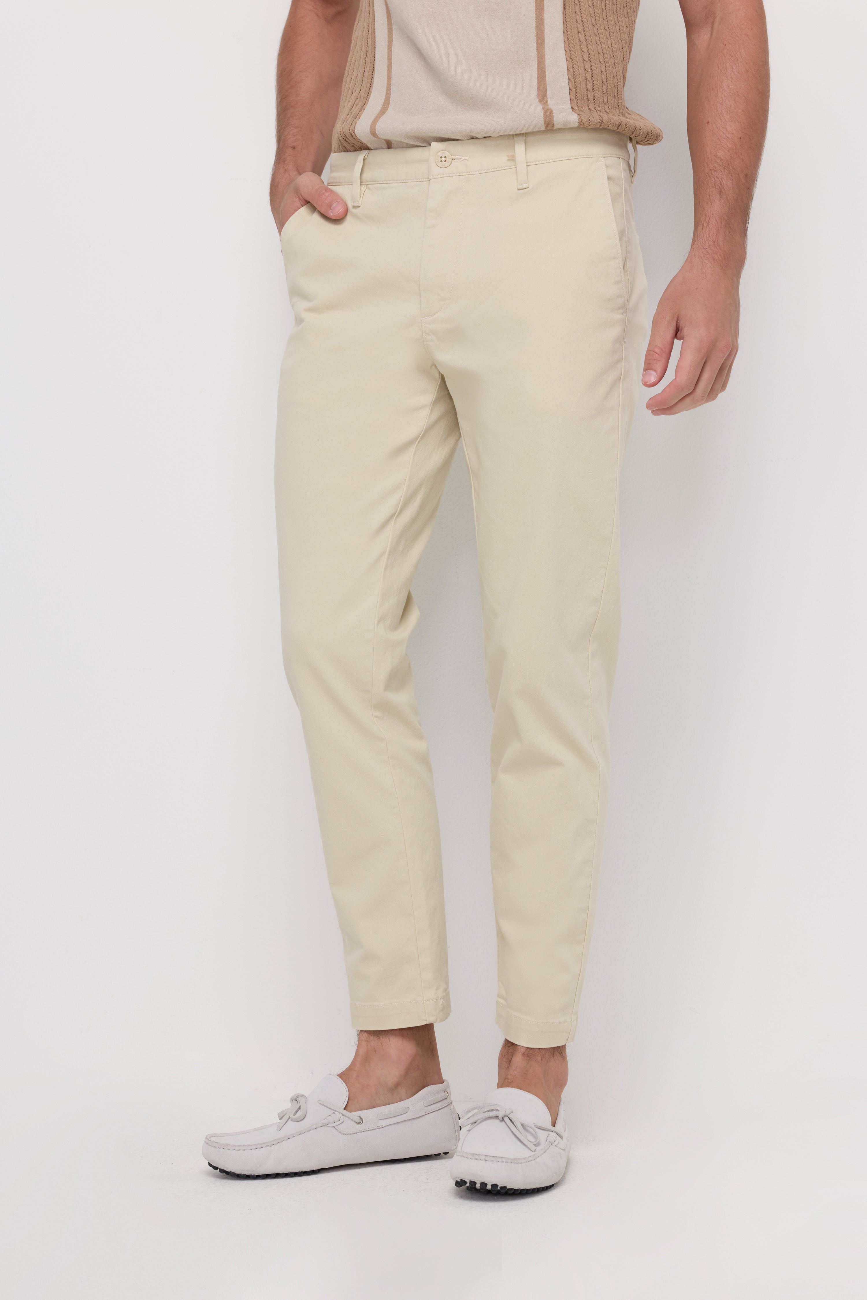 Chino Ankle Trousers Cream